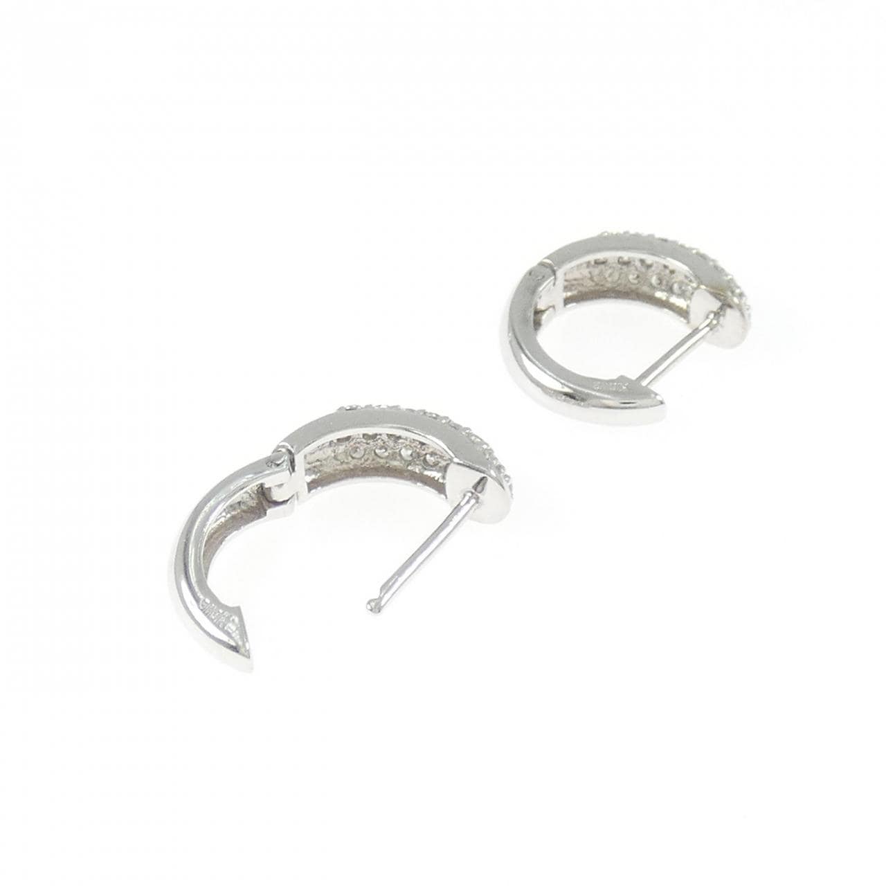 K18WG ダイヤモンド フープ ピアス 0.30CT