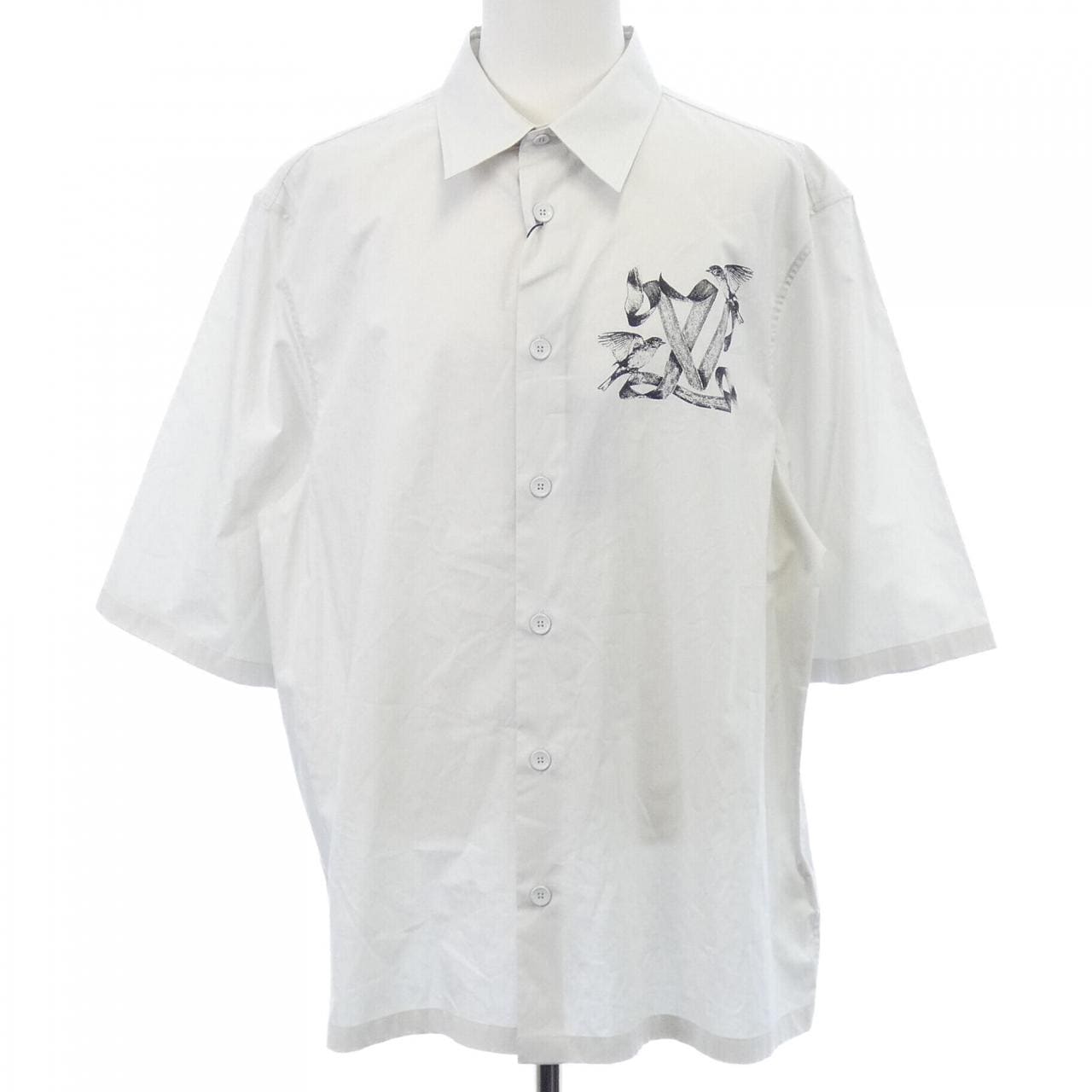 ルイヴィトン LOUIS VUITTON プリンテッドショートスリーブコットンシャツ HPS72WAVE S／Sシャツ