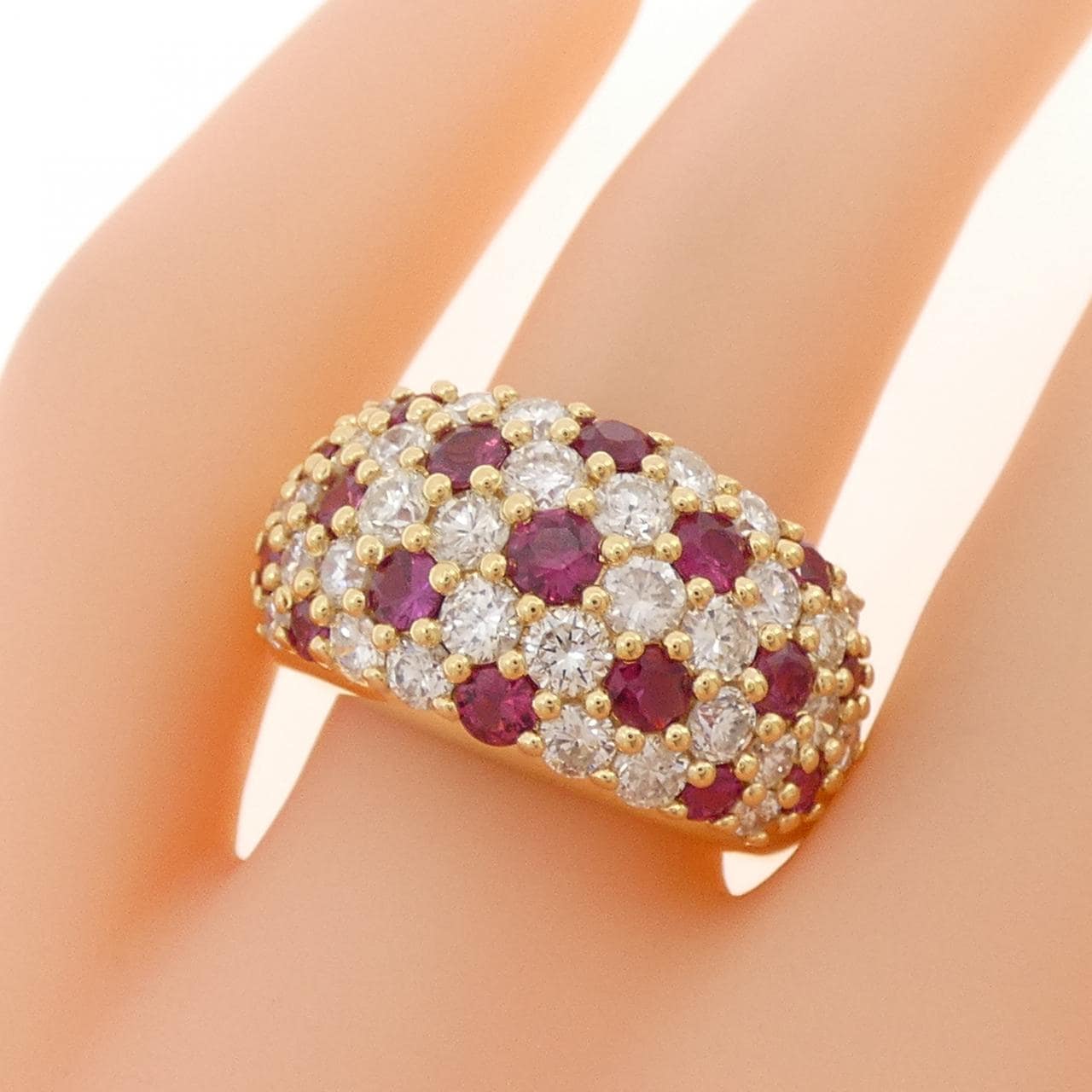 K18YG ルビー リング 1.13CT