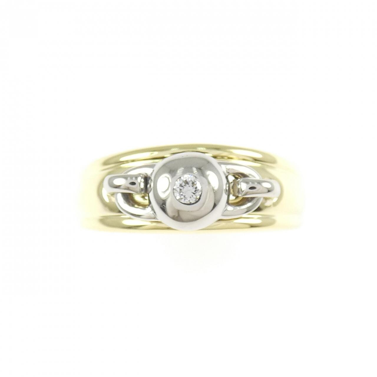 K18YG/PT900 ダイヤモンド リング 0.03CT