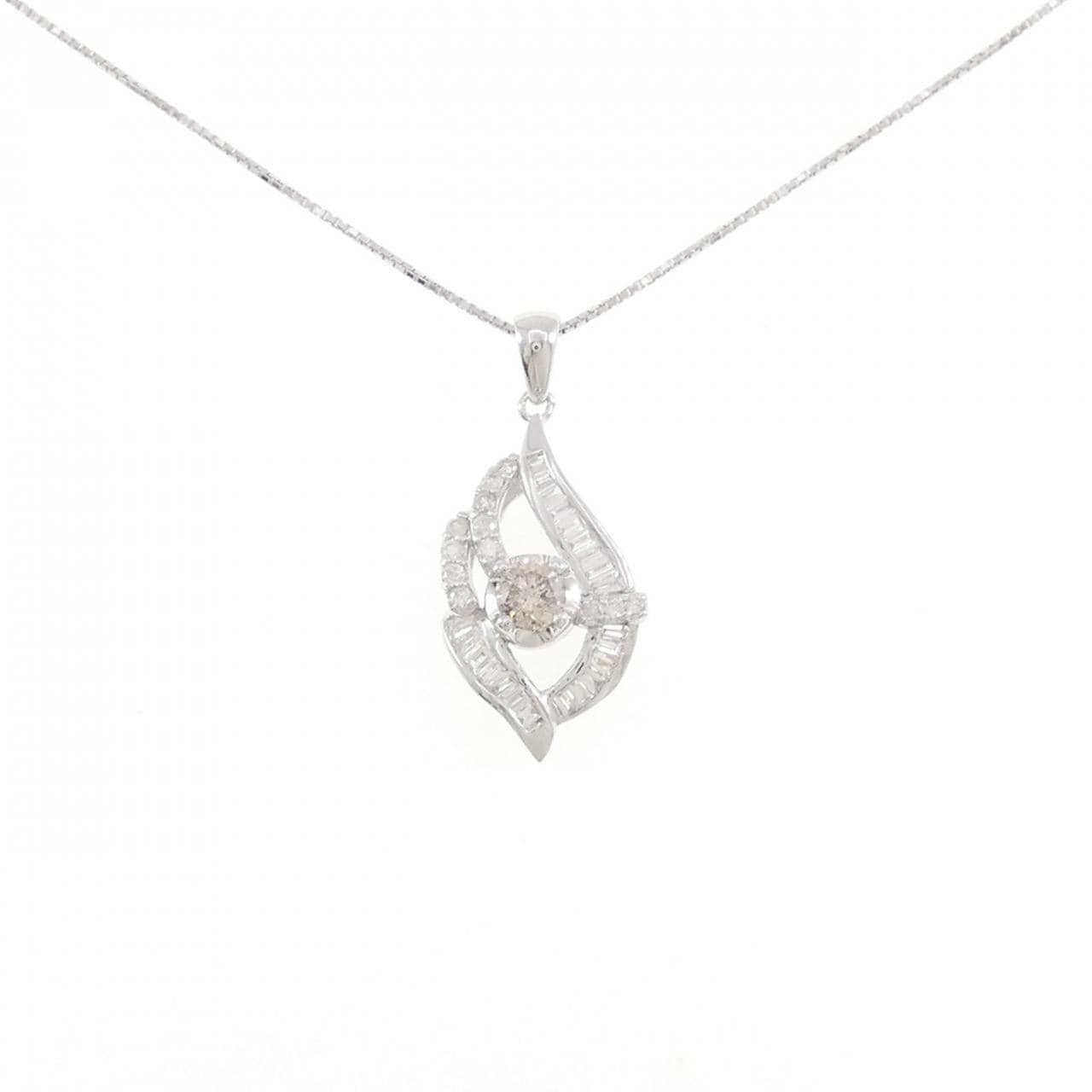 K14WG ダイヤモンド ネックレス 0.30CT
