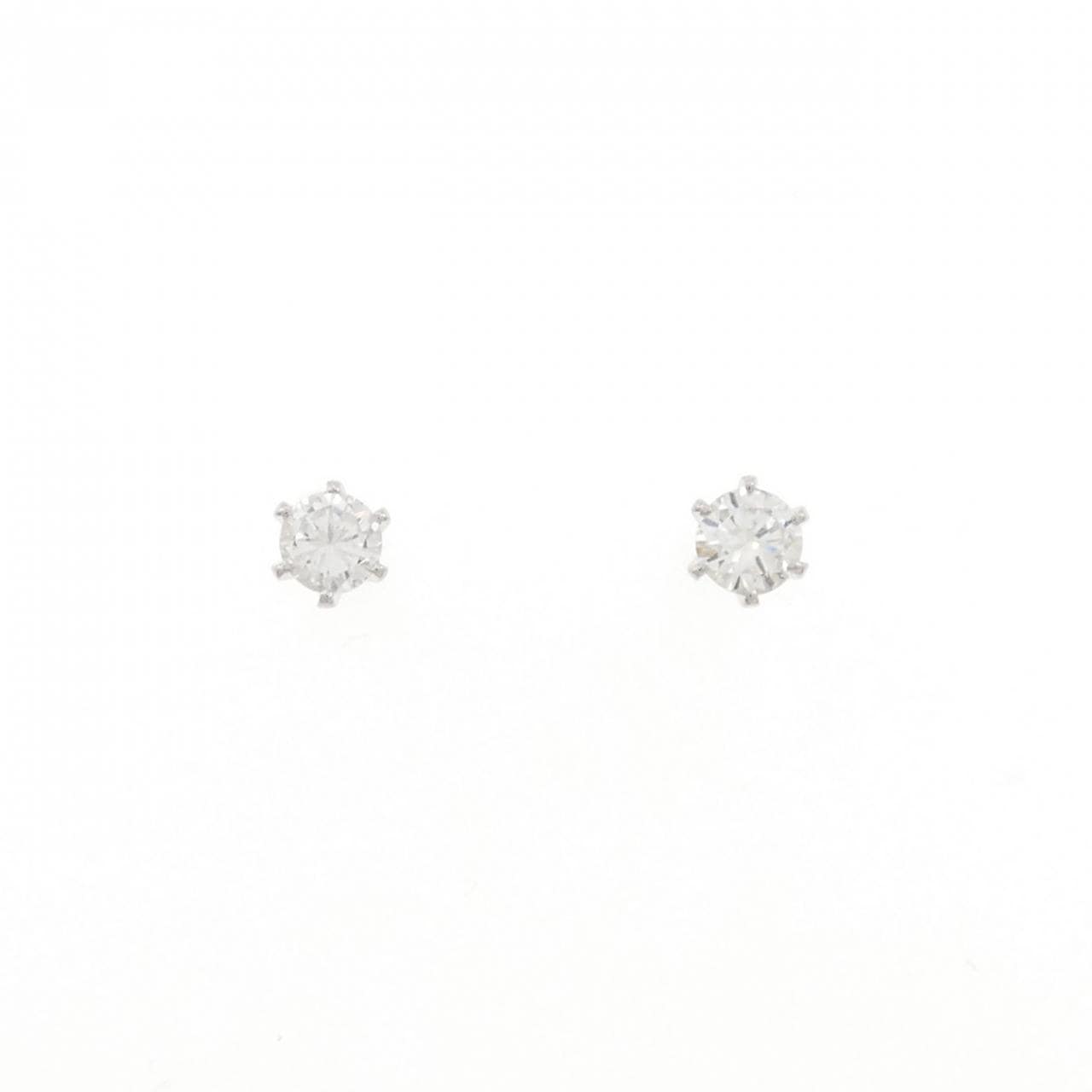 PT900 ソリティア ダイヤモンド ピアス 0.40CT