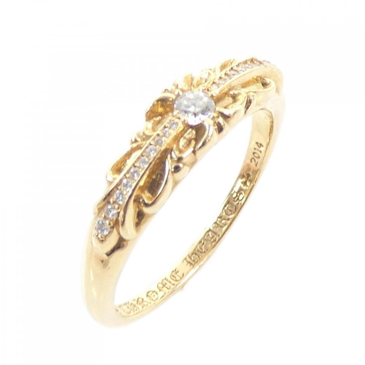 クロムハーツ CHROME HEARTS BABY CLSC FLORAL CRS DMND PAVE 207146023GLDXXX002 RING