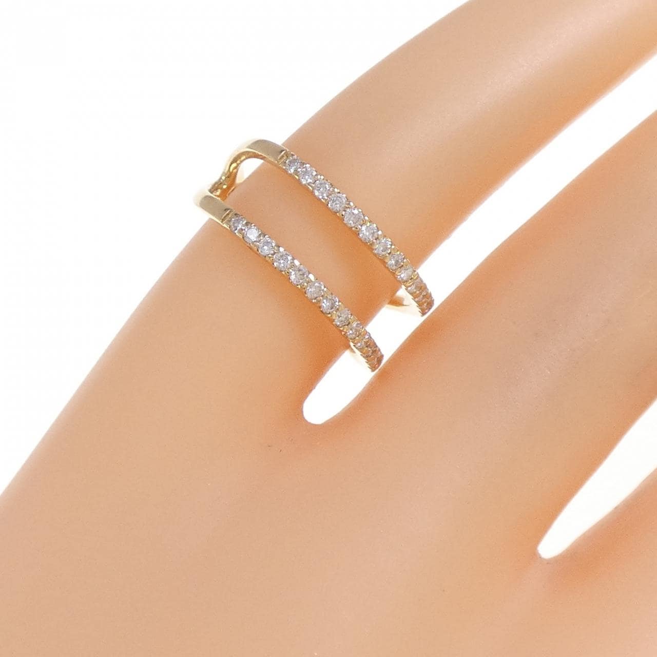 K18YG ダイヤモンド リング 0.16CT