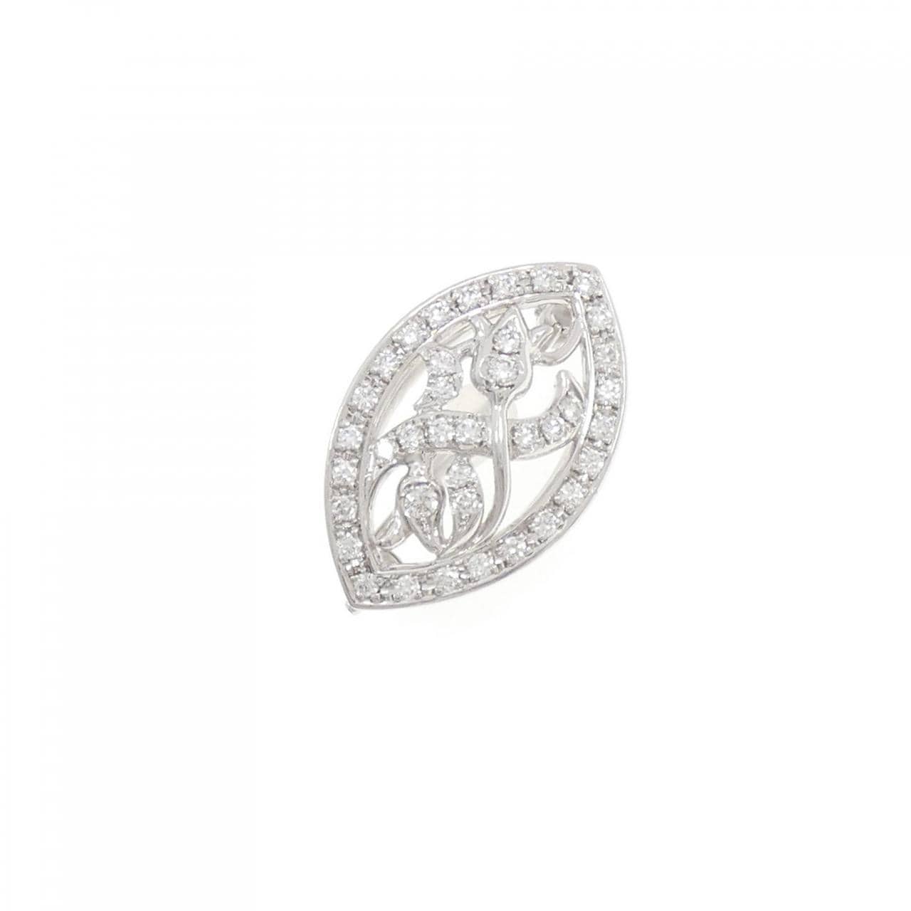 ロイヤル アッシャー ダイヤモンド ブローチ 0.40CT
