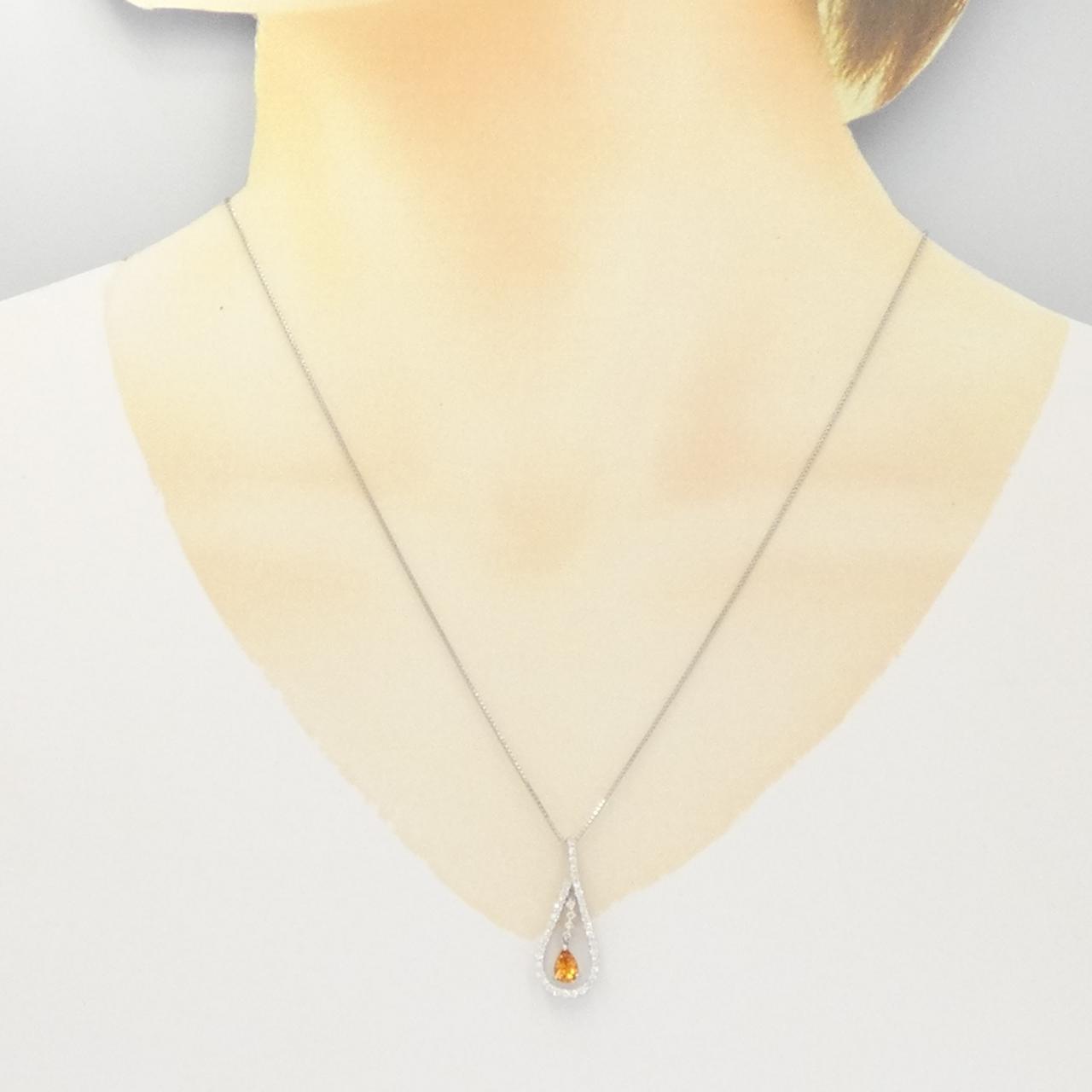 PT ガーネット ネックレス 0.49CT