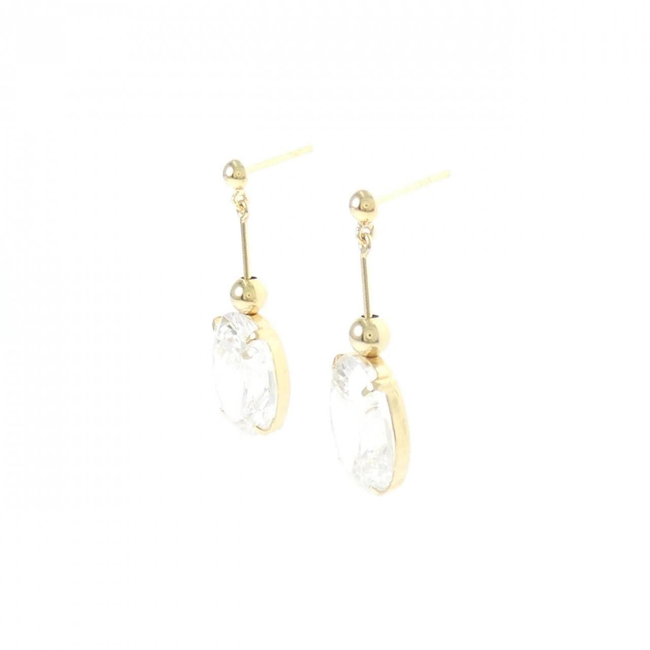 【新品】K18YG キュービック ピアス