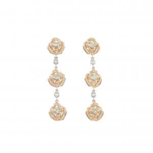 K18WG/K18PG ローズ ダイヤモンド ピアス