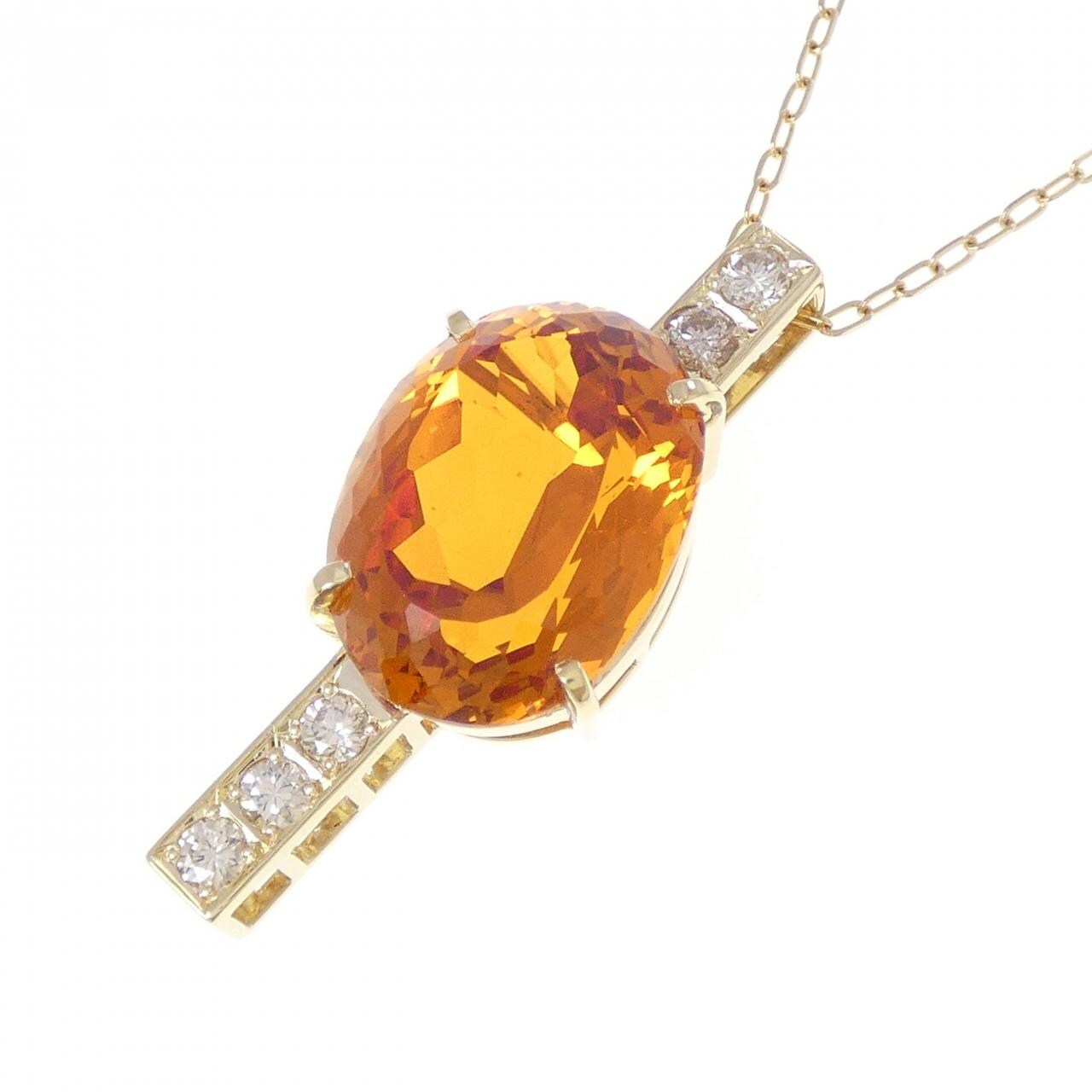 K18YG 合成サファイヤ ネックレス