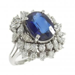 PT900 サファイヤ リング 3.38CT