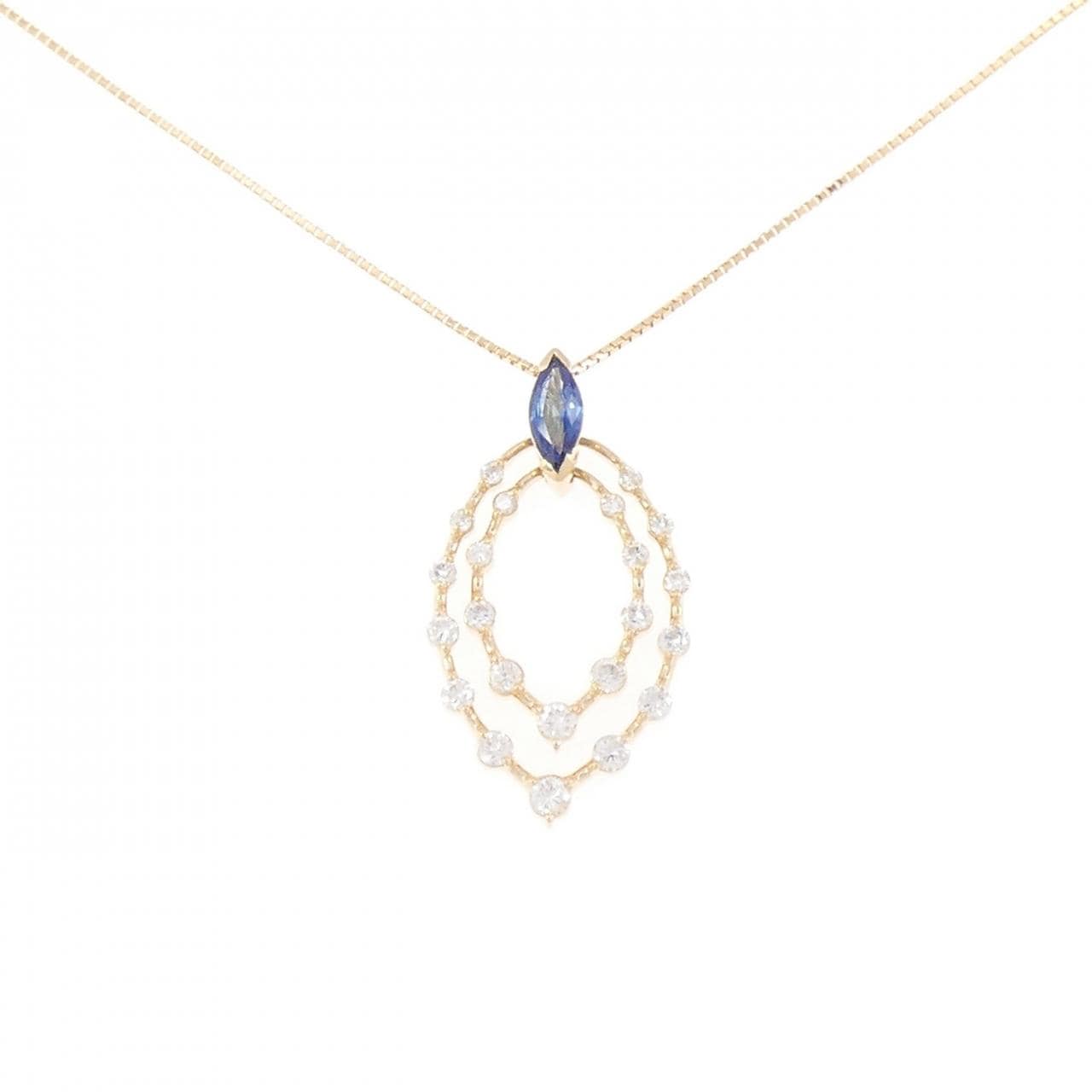 K18YG サファイヤ ネックレス 0.54CT
