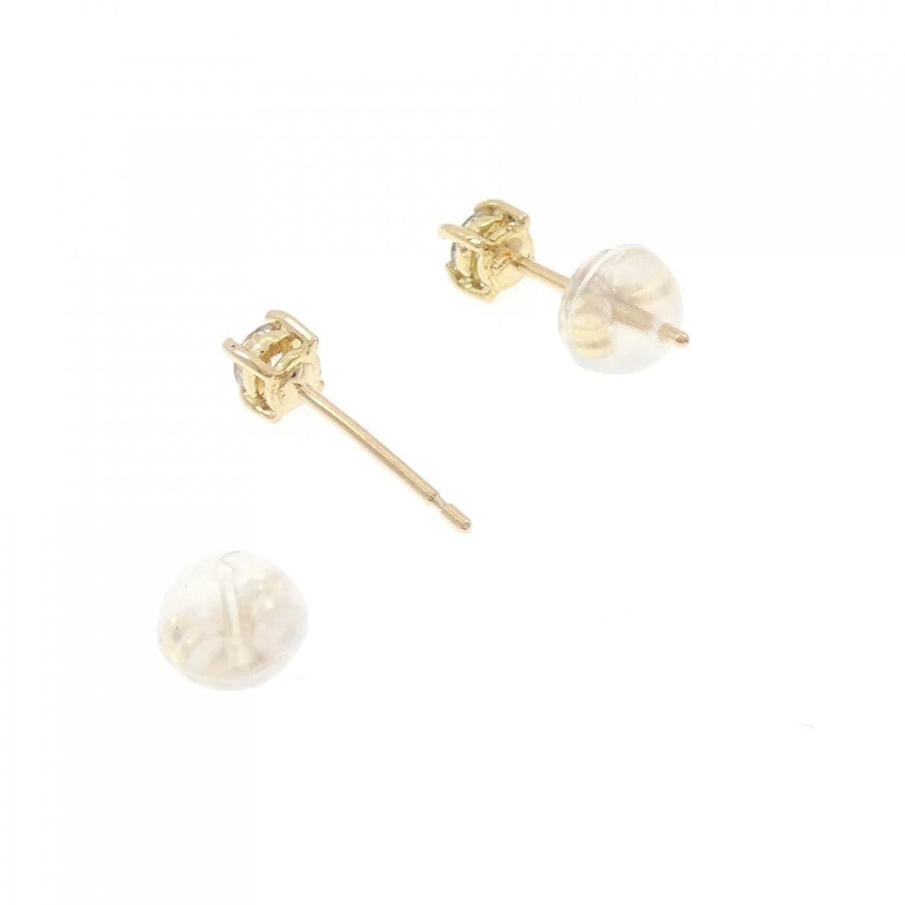 K18YG ソリティア ダイヤモンド ピアス