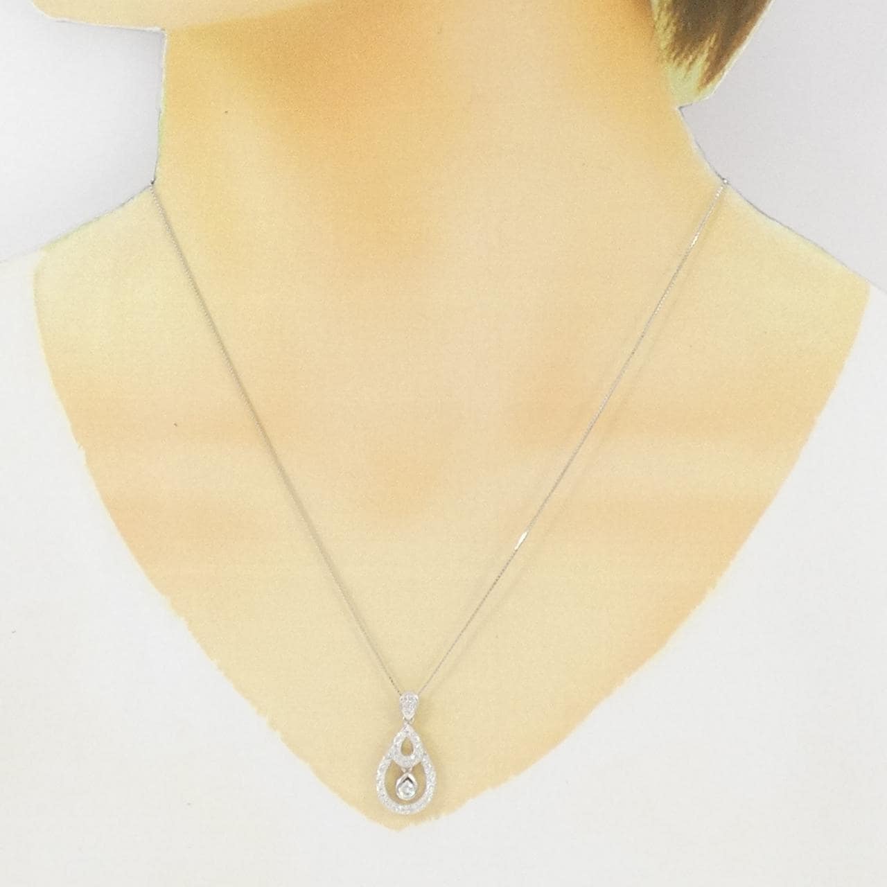 K18WG ダイヤモンド ネックレス 0.50CT