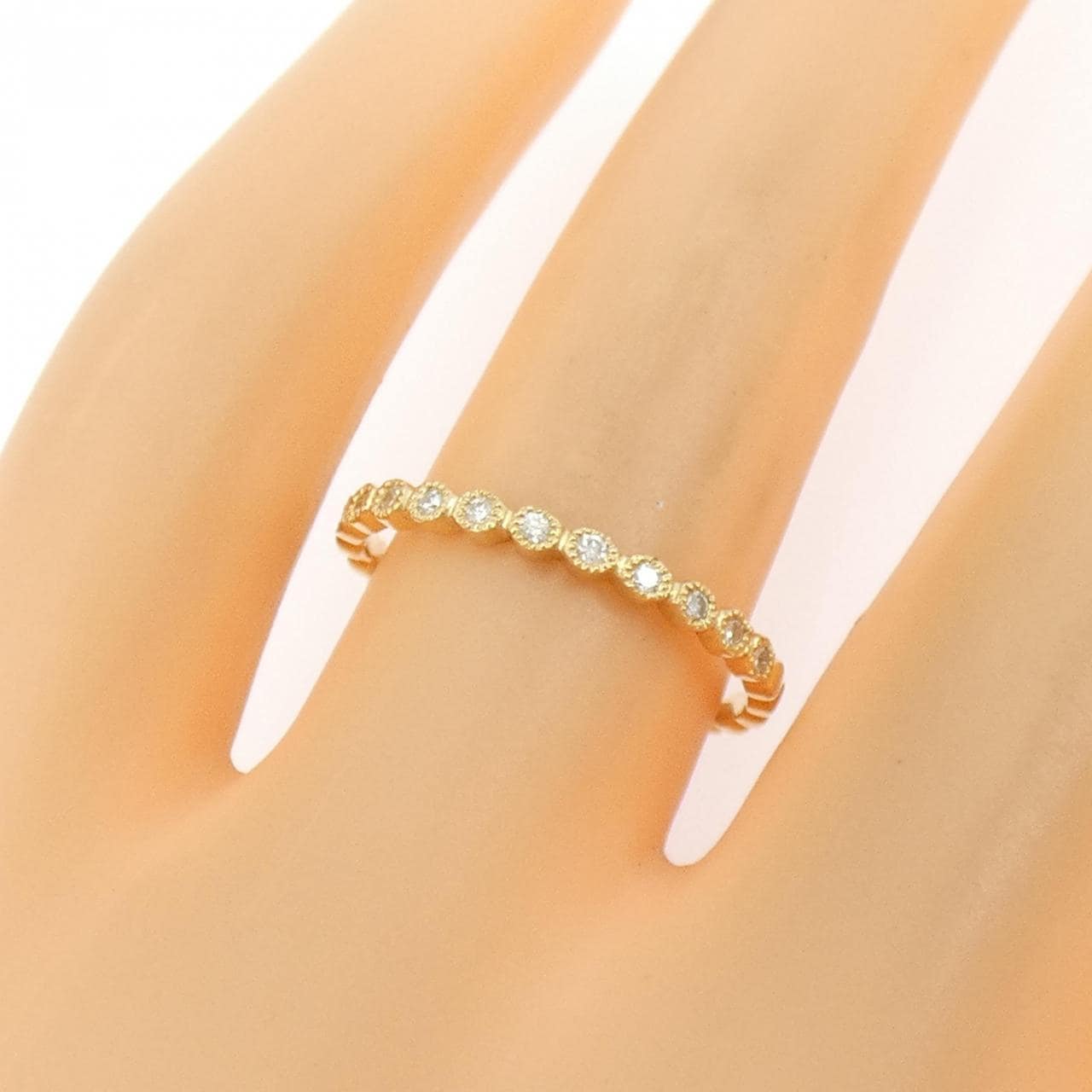 【リメイク】K18YG ダイヤモンド リング 0.10CT
