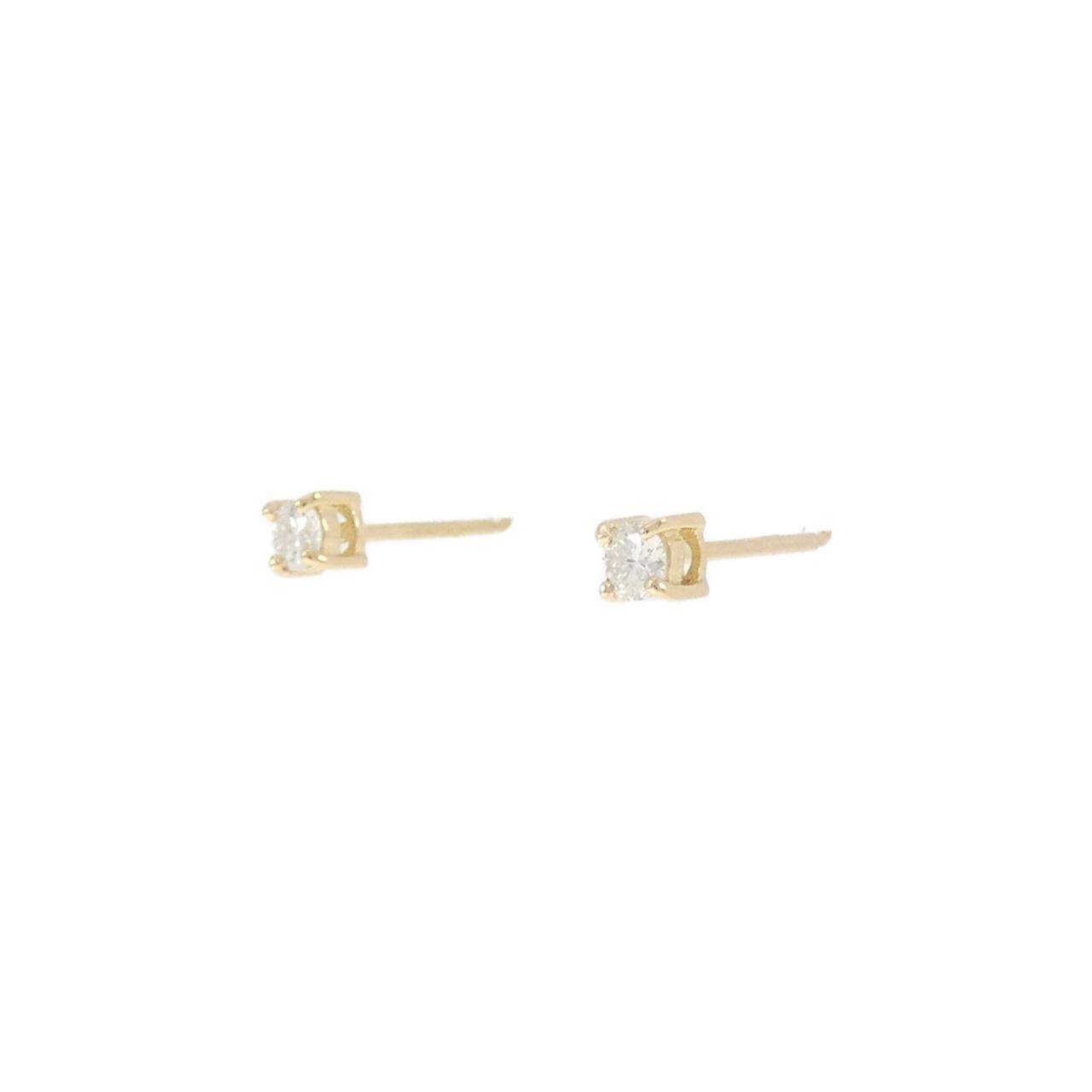 【リメイク】K18YG ダイヤモンド ピアス 0.10CT