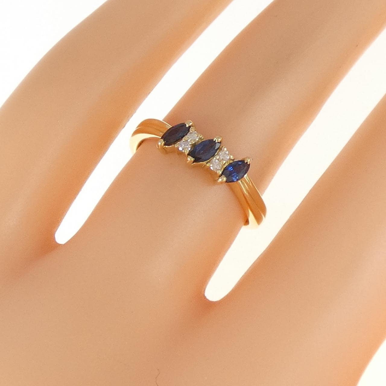 K18YG サファイヤ リング 0.31CT