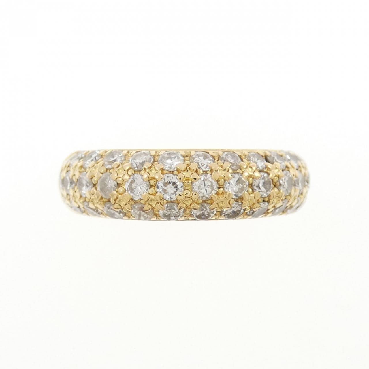 K18YG パヴェ ダイヤモンド リング 1.06CT