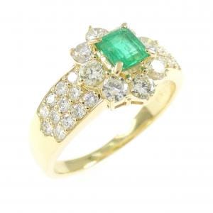 K18YG エメラルド リング 0.29CT