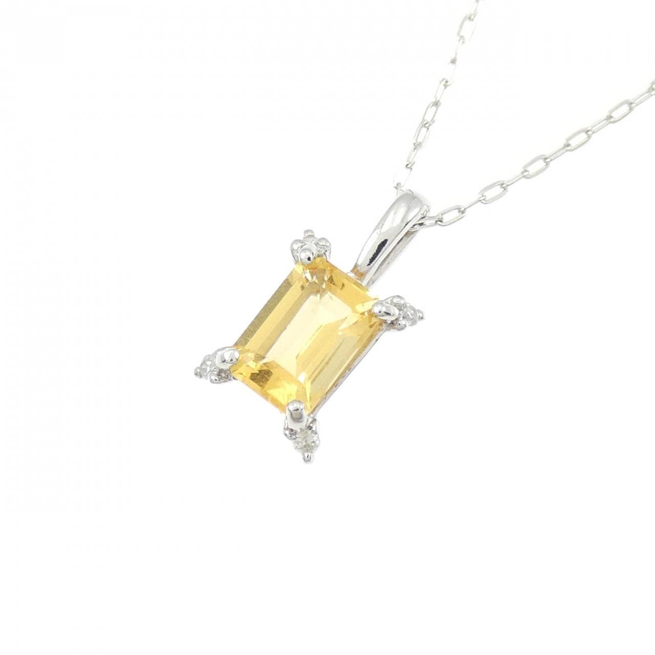 PT900/PT850 シトリン ネックレス