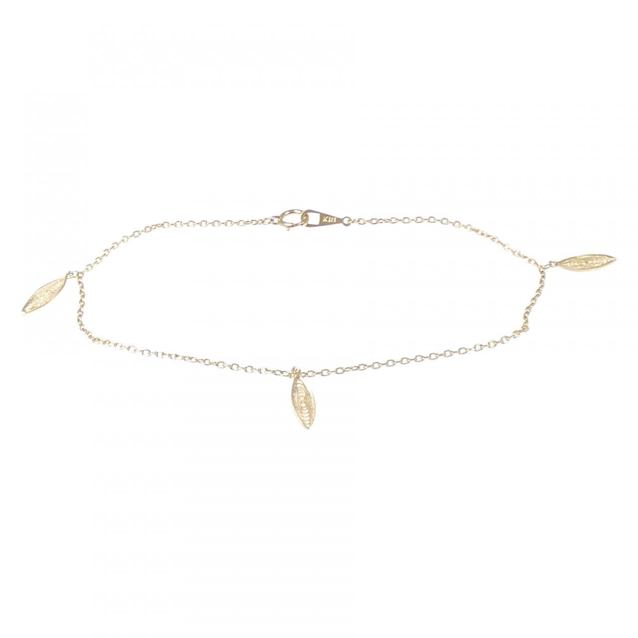 K18YG リーフ ブレスレット