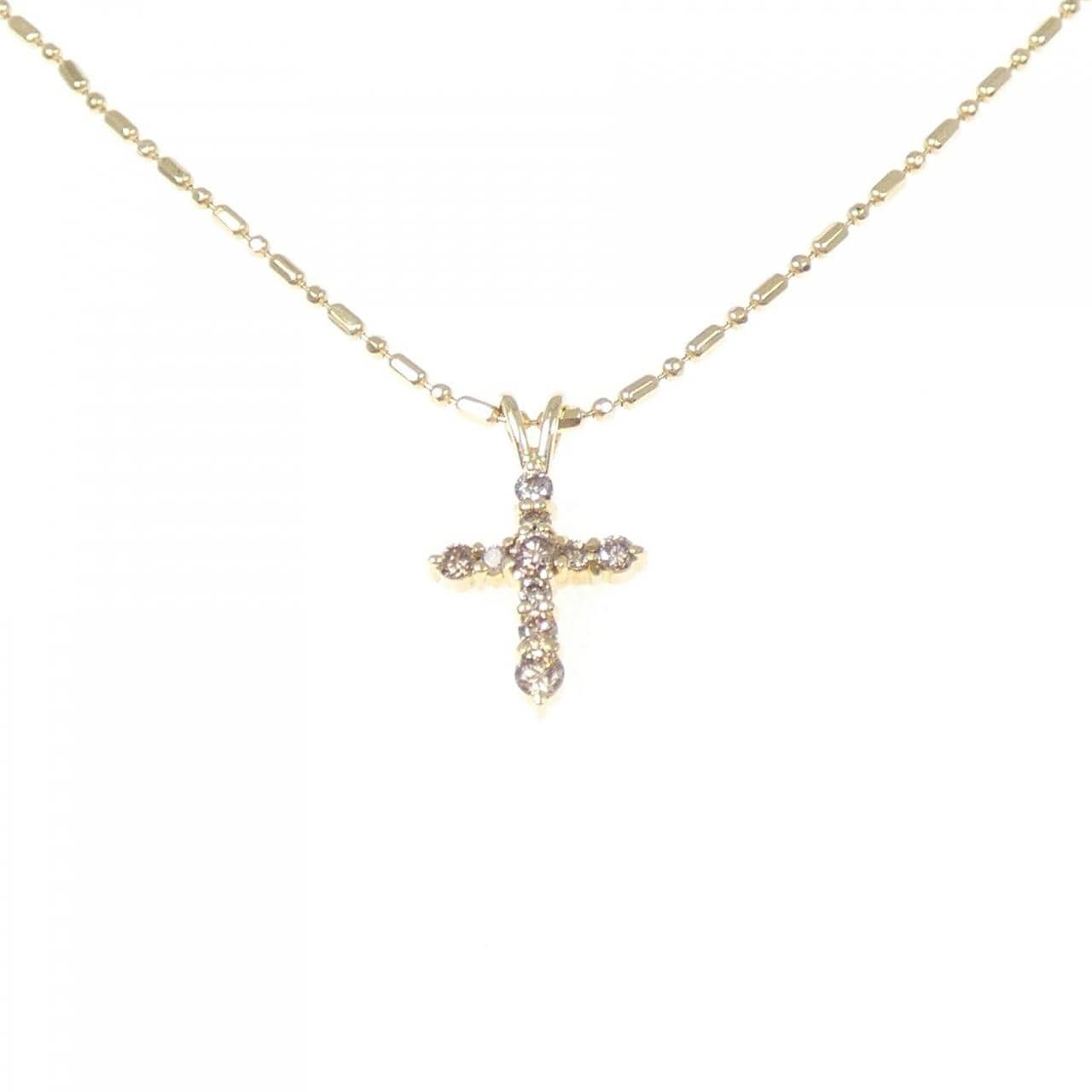 エテ クロス ダイヤモンド ネックレス 0.14CT