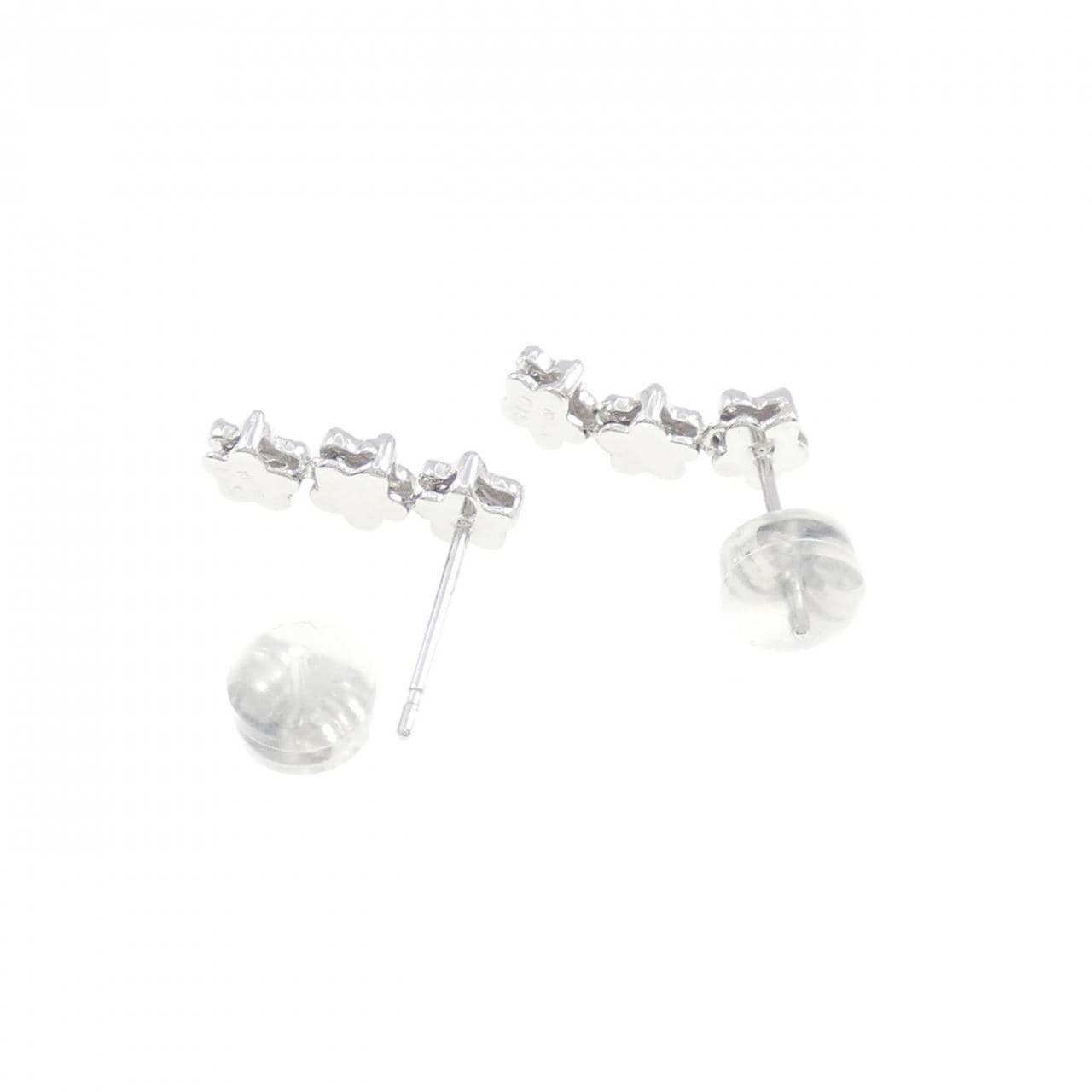 K14WG/K18WG スター ダイヤモンド ピアス 0.30CT