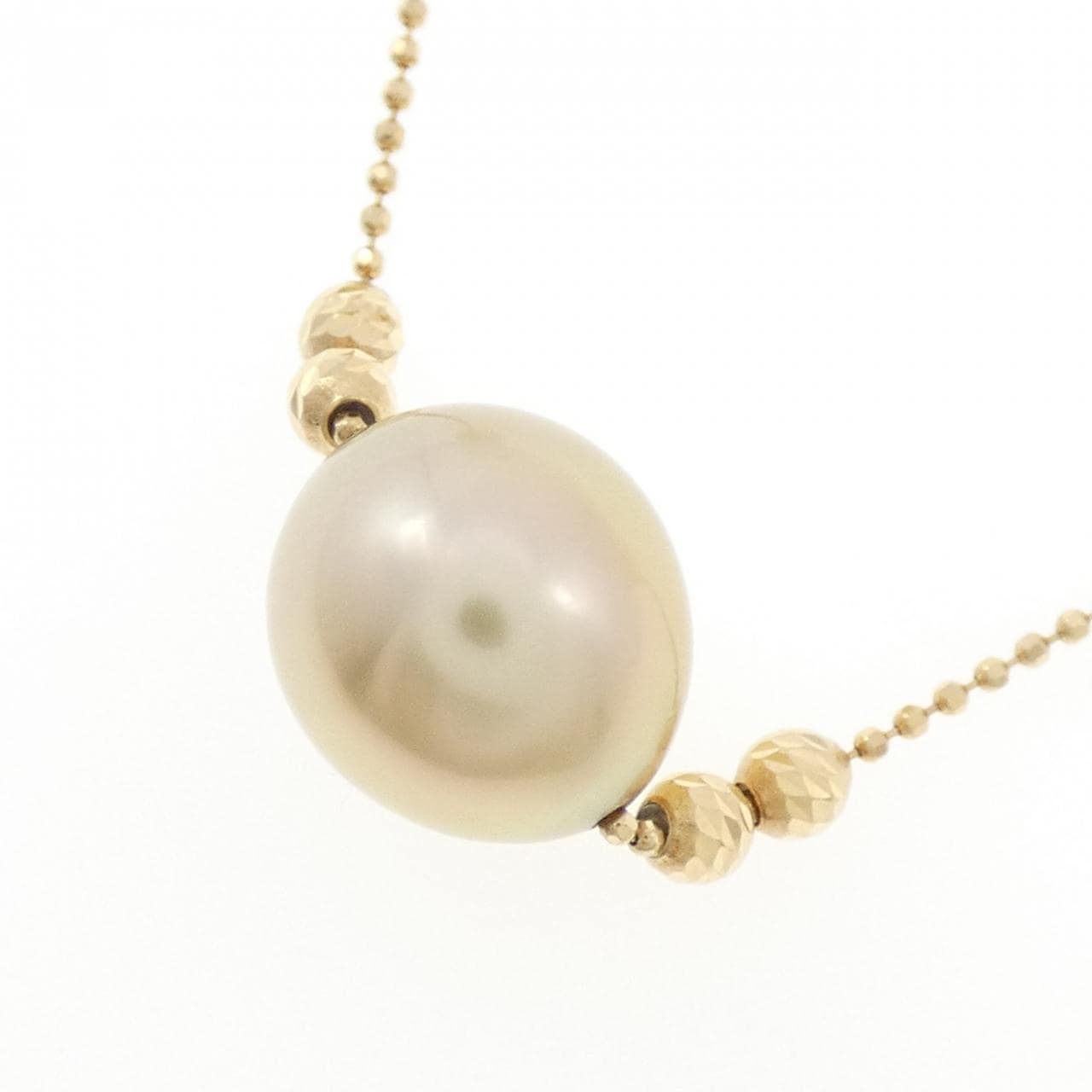 K18YG 白蝶パール ネックレス