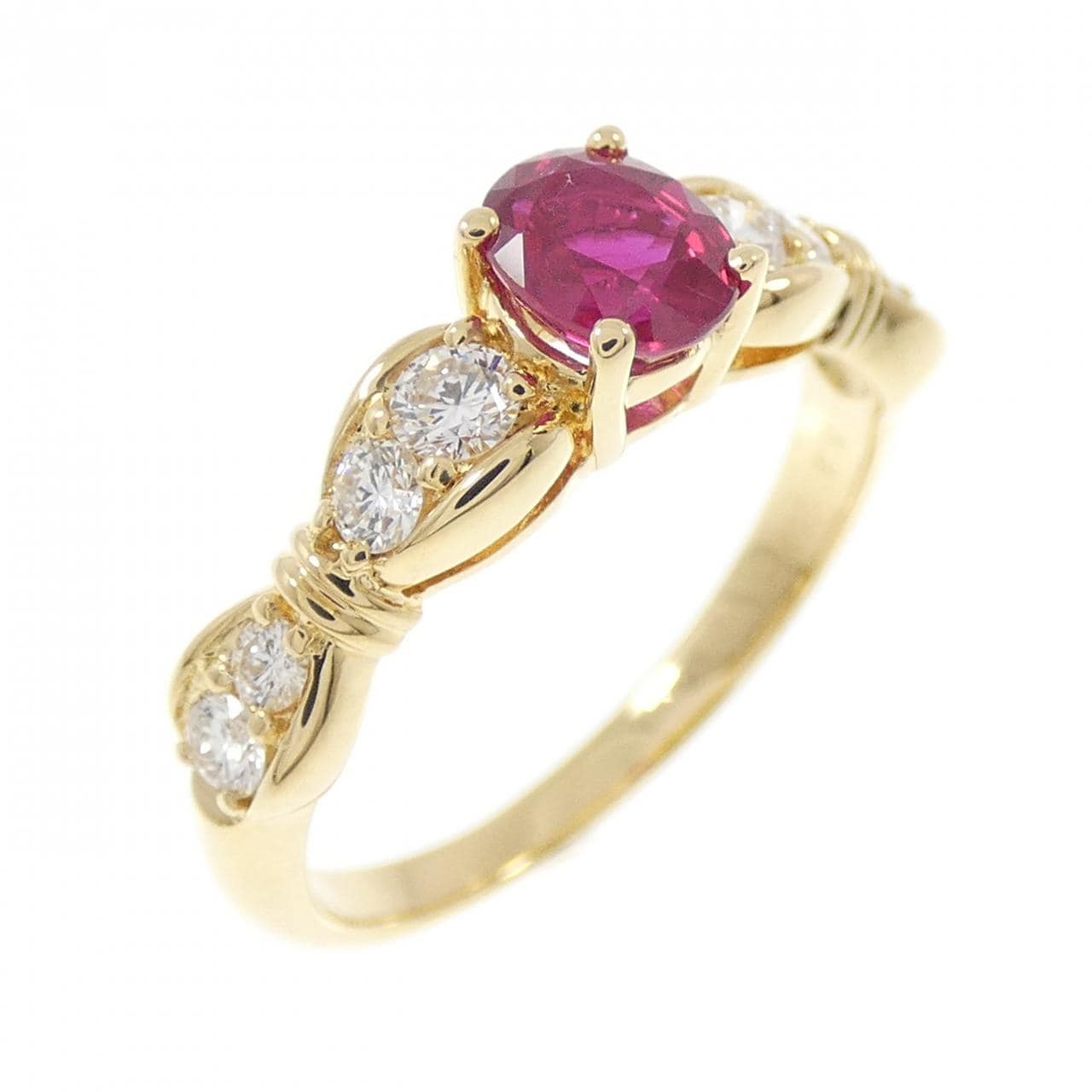 K18YG ルビー リング 0.544CT