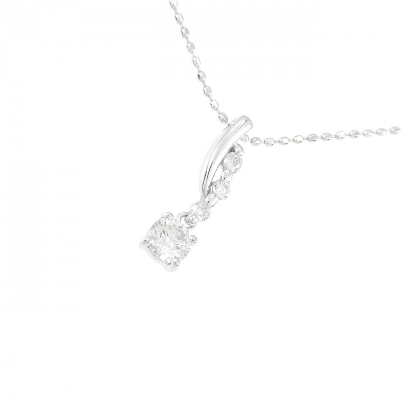 K18WG ダイヤモンド ネックレス 0.26CT