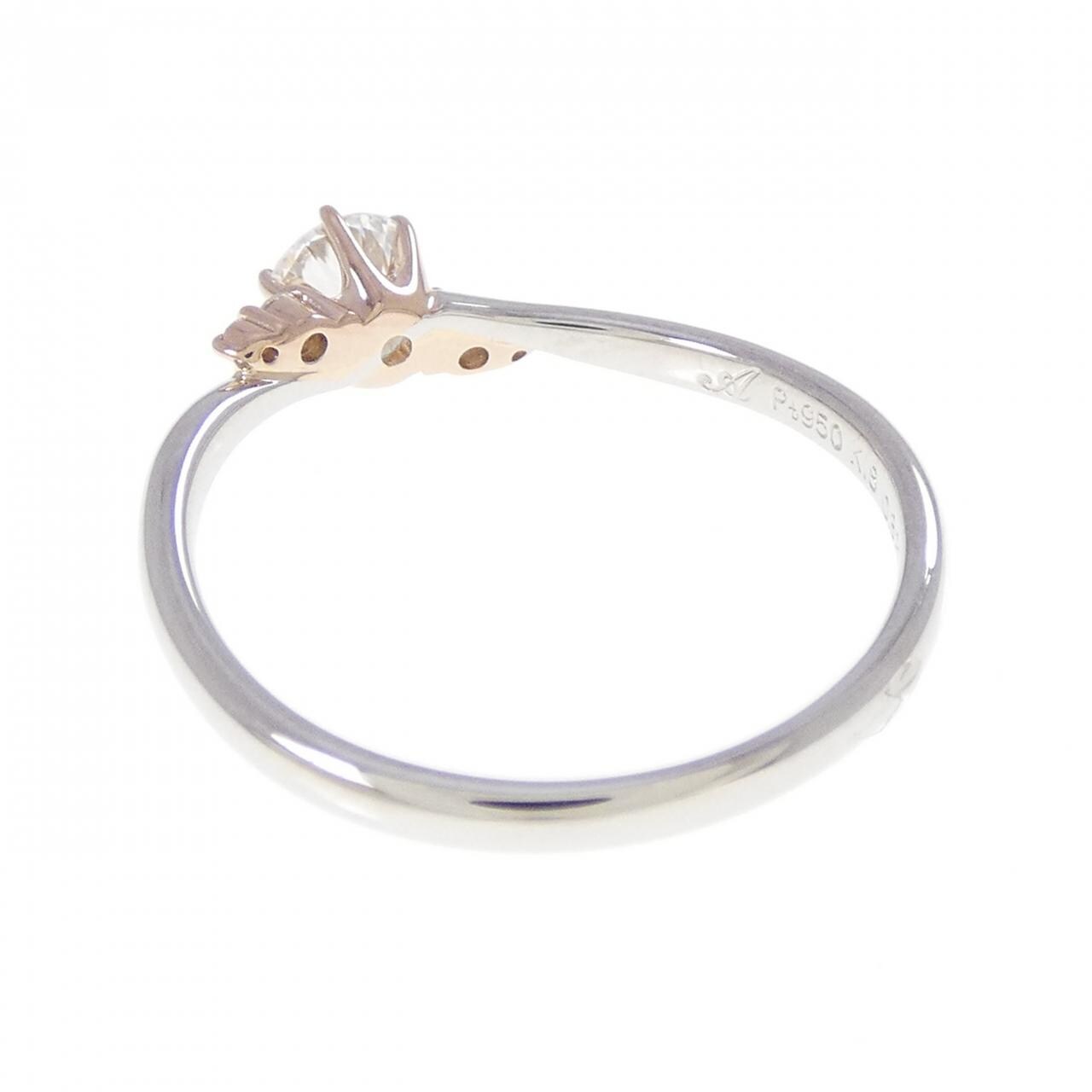 PT950/K18PG ダイヤモンド リング 0.321CT D VVS1 3EXT H＆C