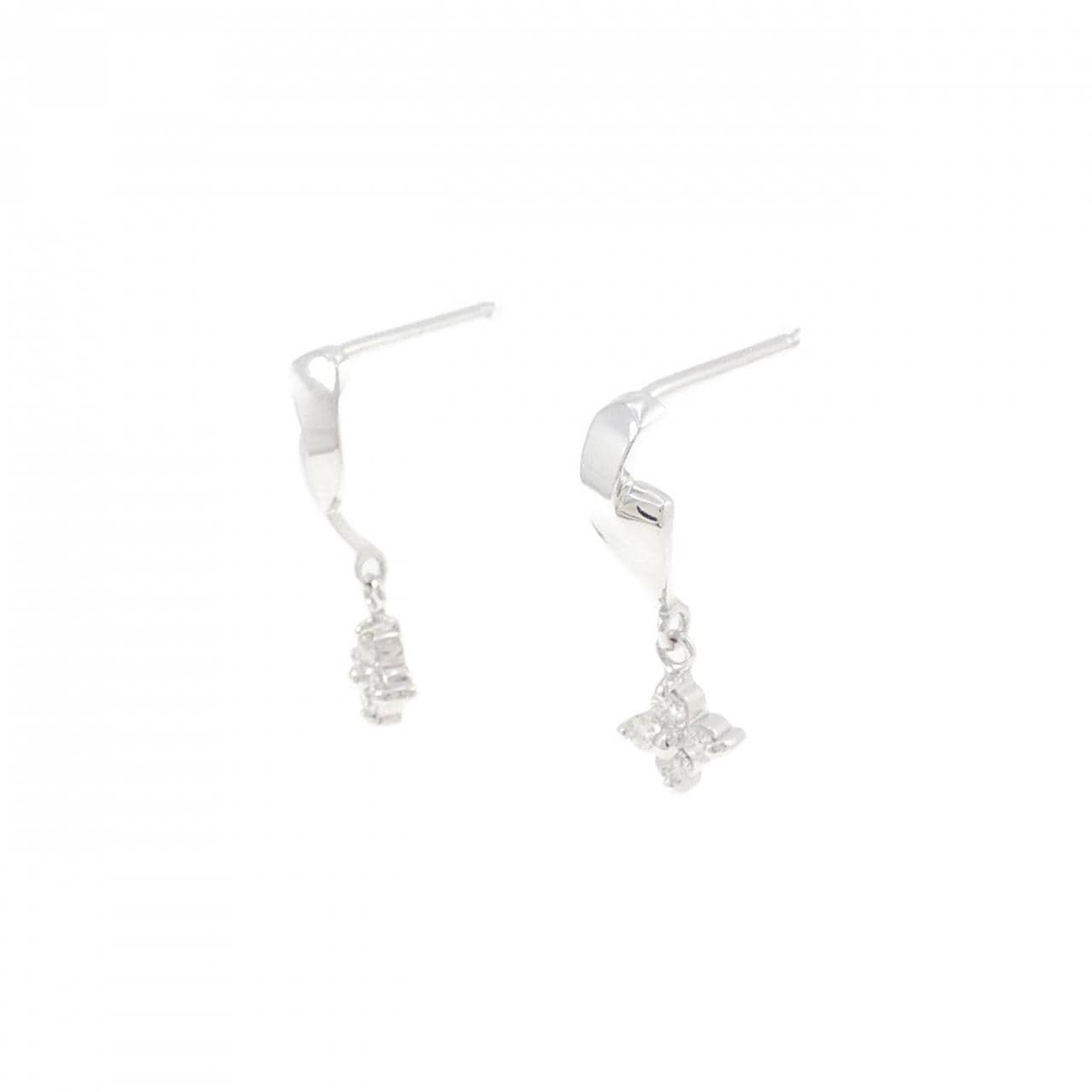 K18WG ダイヤモンド ピアス