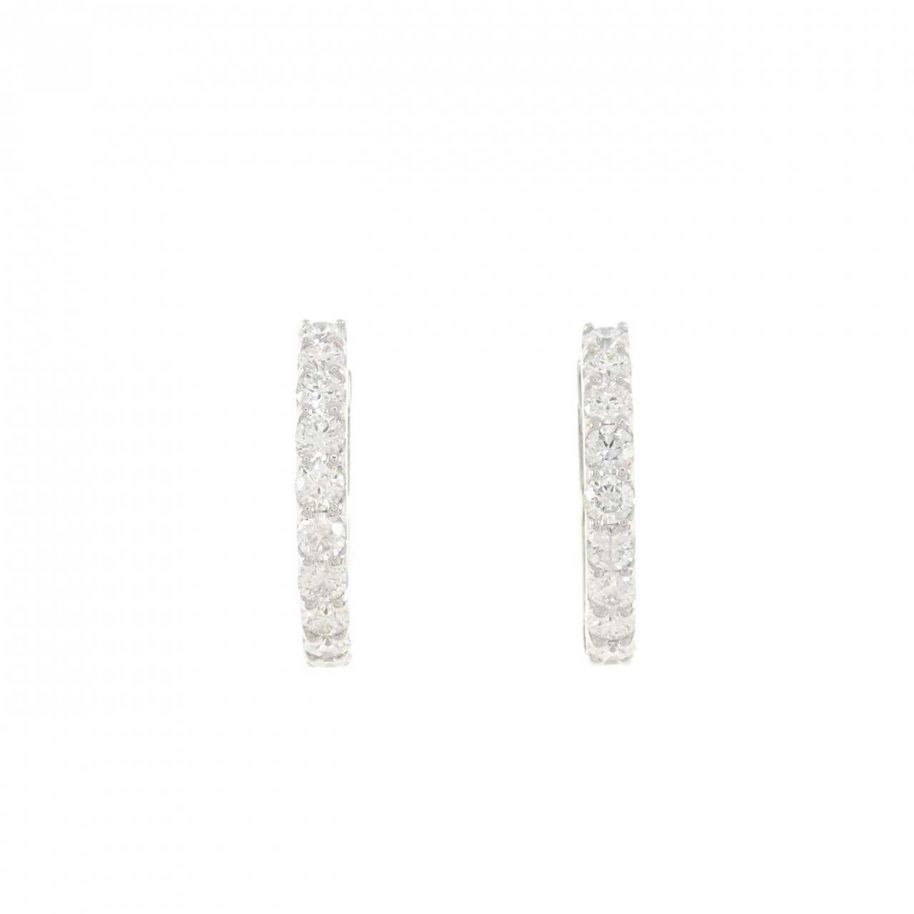 [新品] PT 環狀鑽石耳環 1.005 克拉