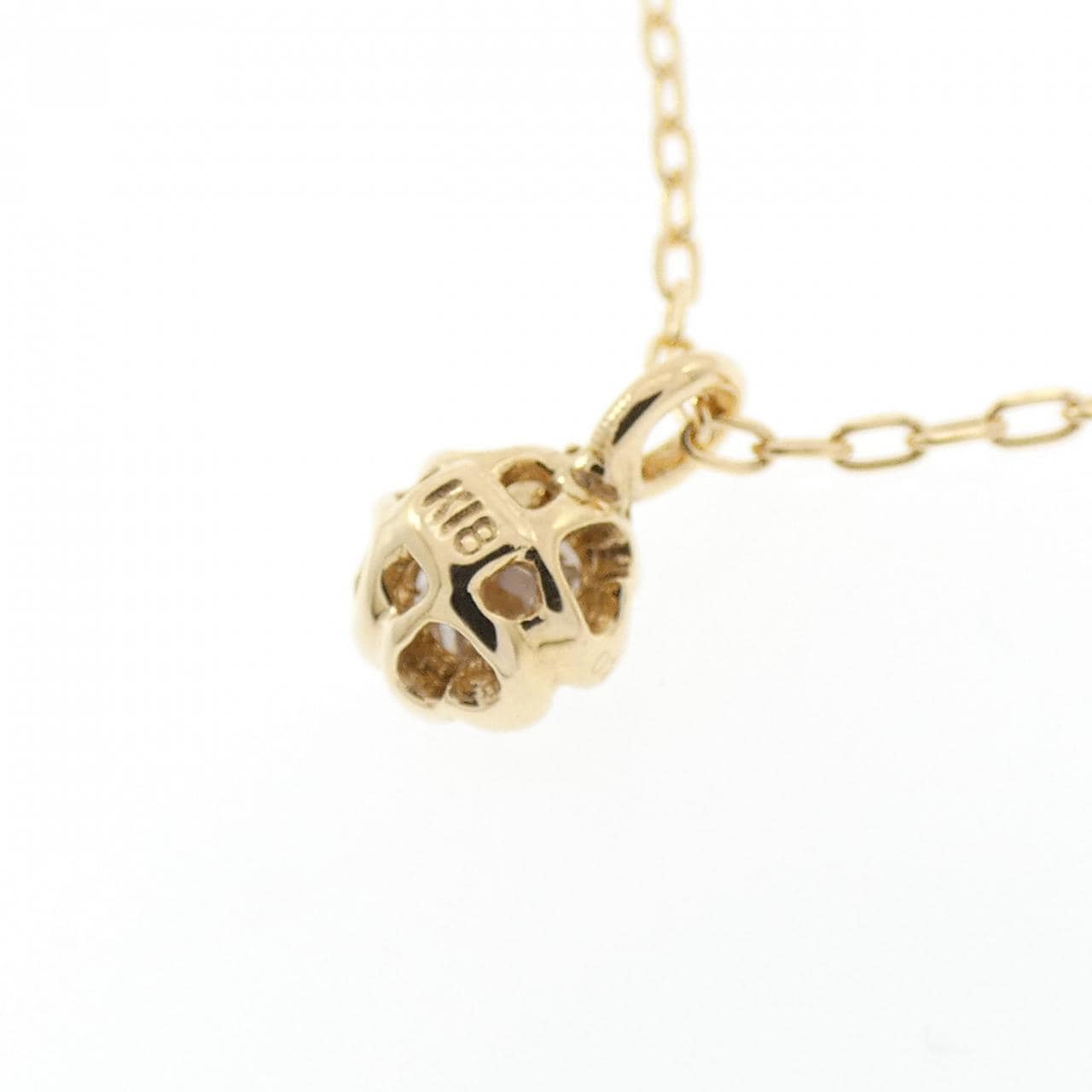 K18YG ソリティア ダイヤモンド ネックレス 0.20CT