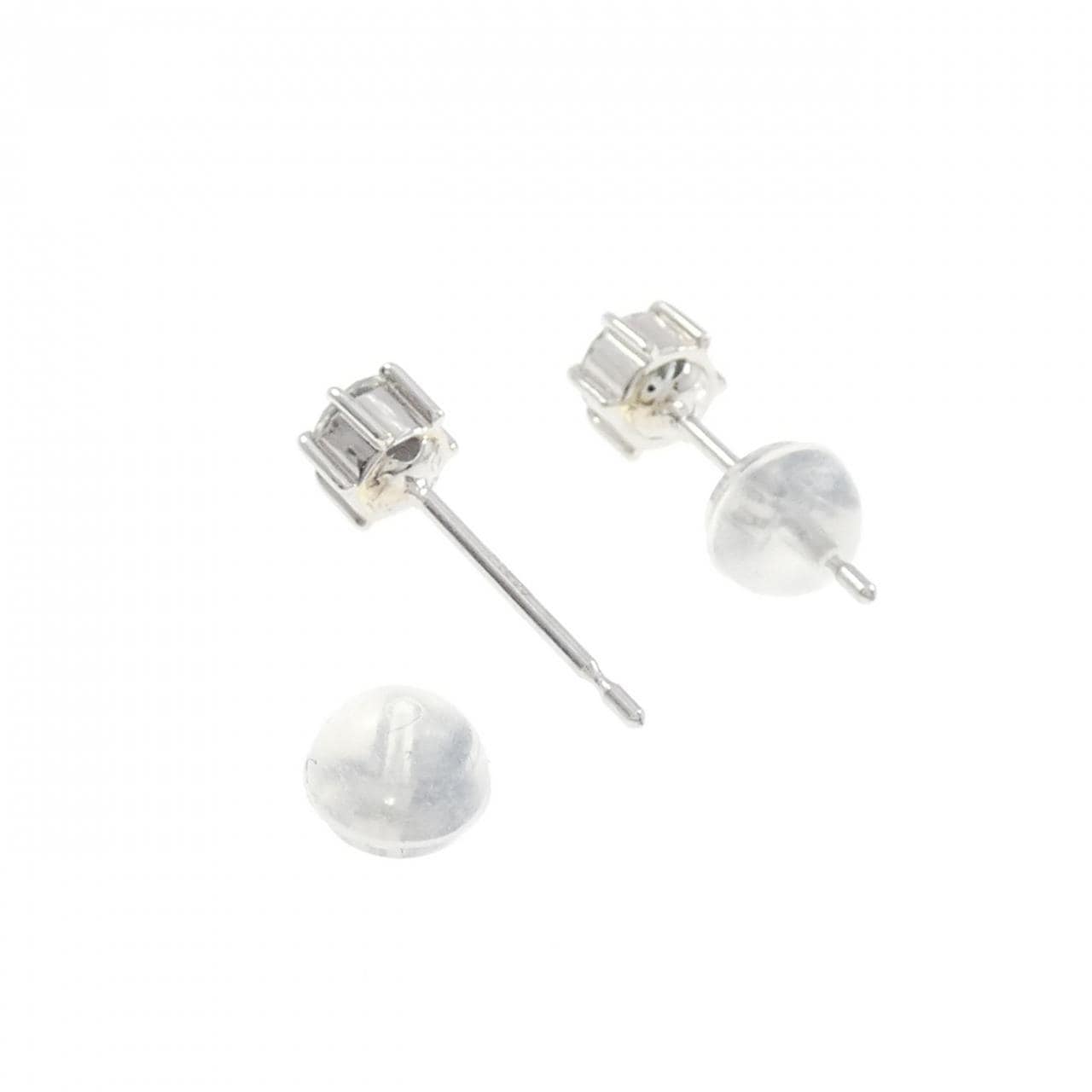 PT900 ソリティア ダイヤモンド ピアス 0.42CT