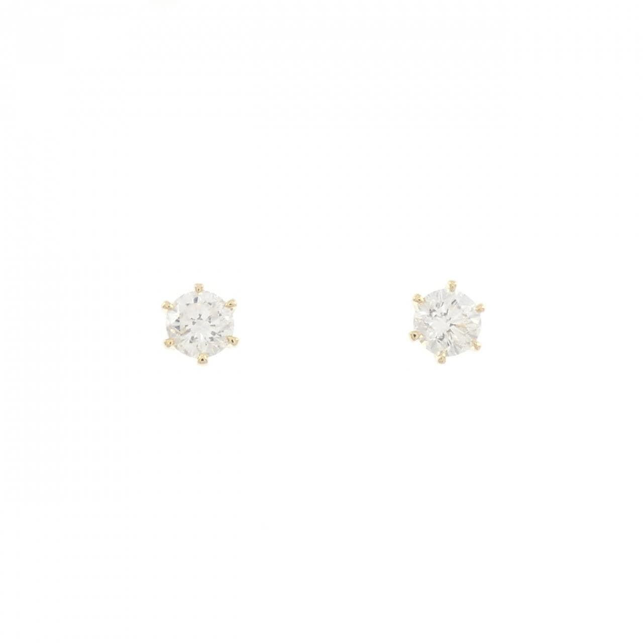 【リメイク】K18YG/ST ダイヤモンド ピアス 0.251CT 0.254CT F-G SI1-2 Good