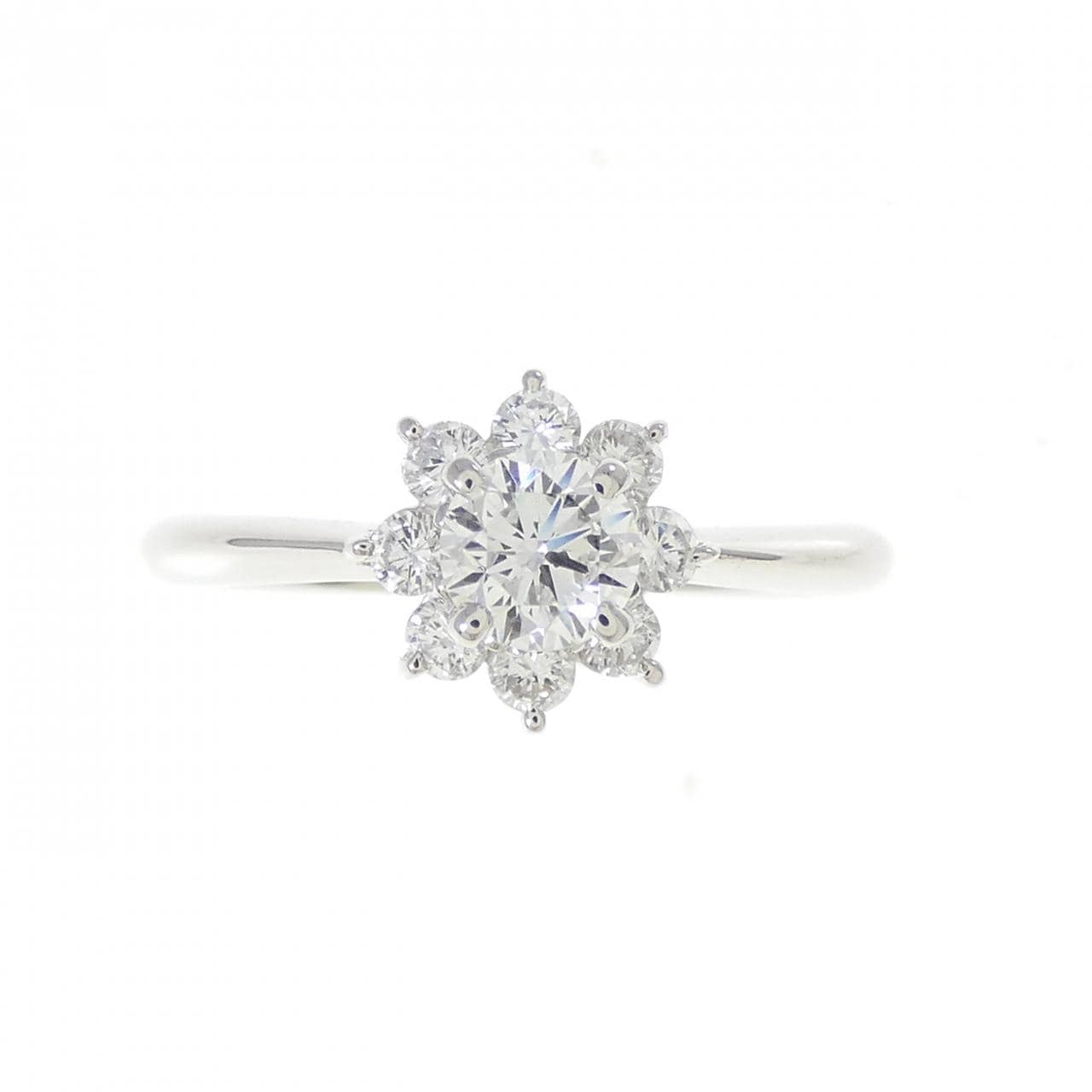 PT900 フラワー ダイヤモンド リング 0.347CT E VVS2 Good