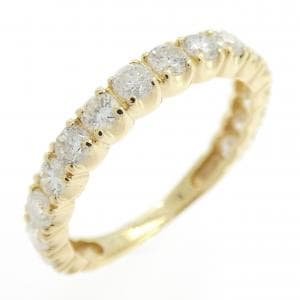 K18YG ハーフエタニティ ダイヤモンド リング 1.00CT