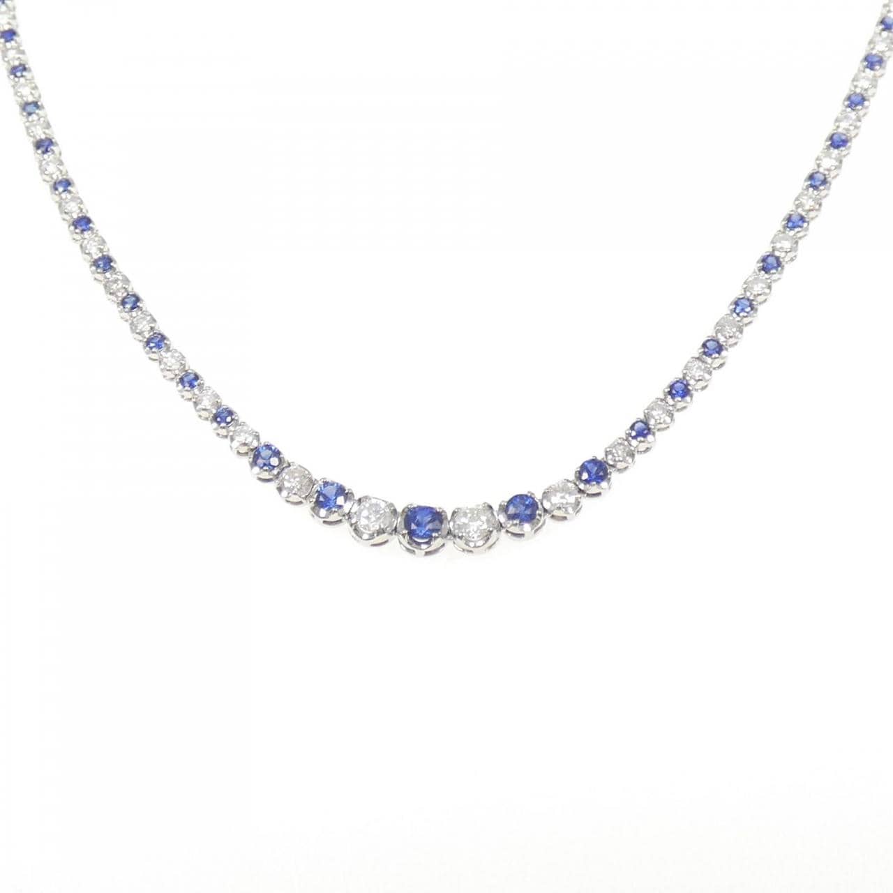 PT850 サファイヤ ネックレス 3.22CT