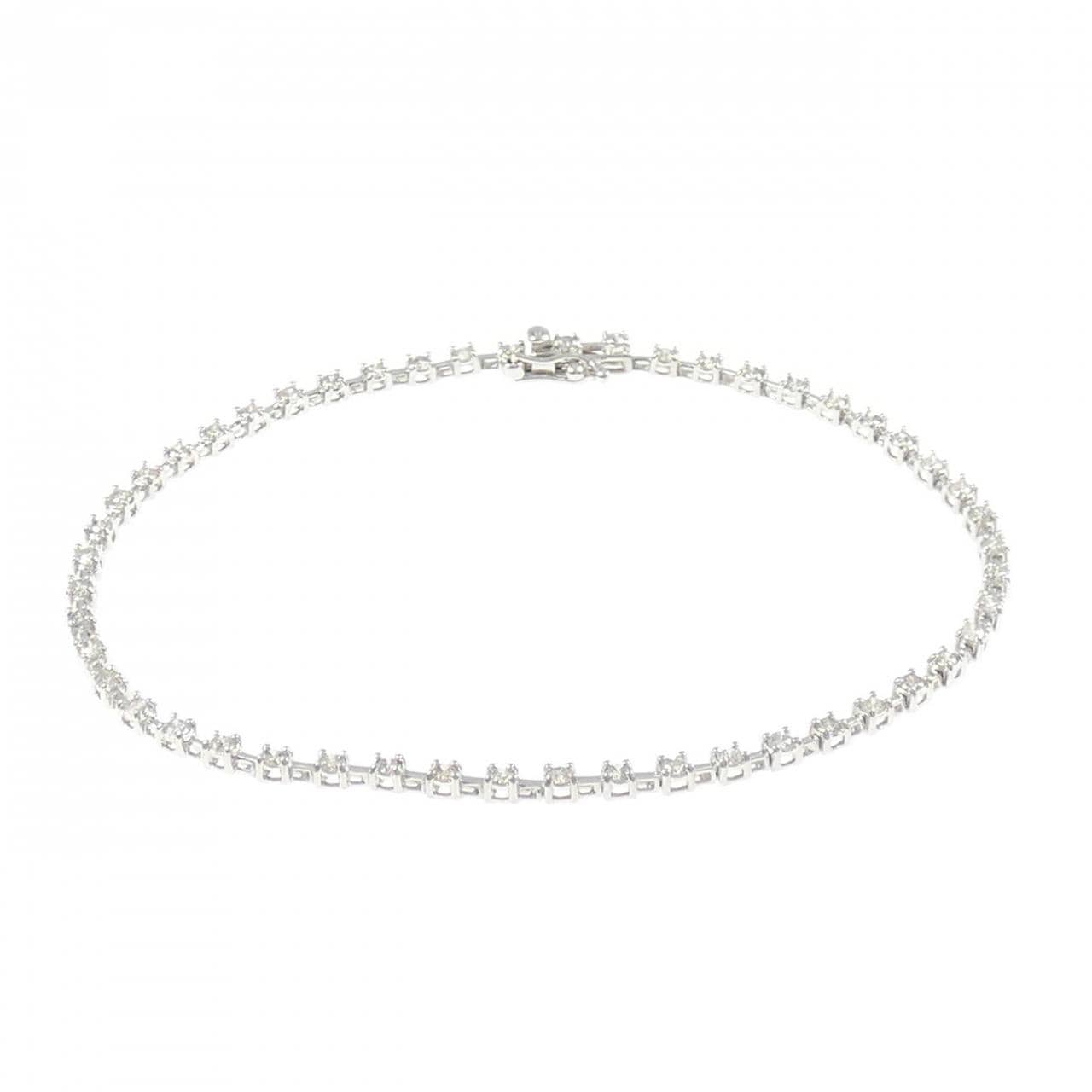 K18WG ダイヤモンド ブレスレット 1.00CT