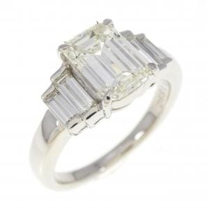 PT Diamond Ring 1.592CT L VS1 Emerald Cut