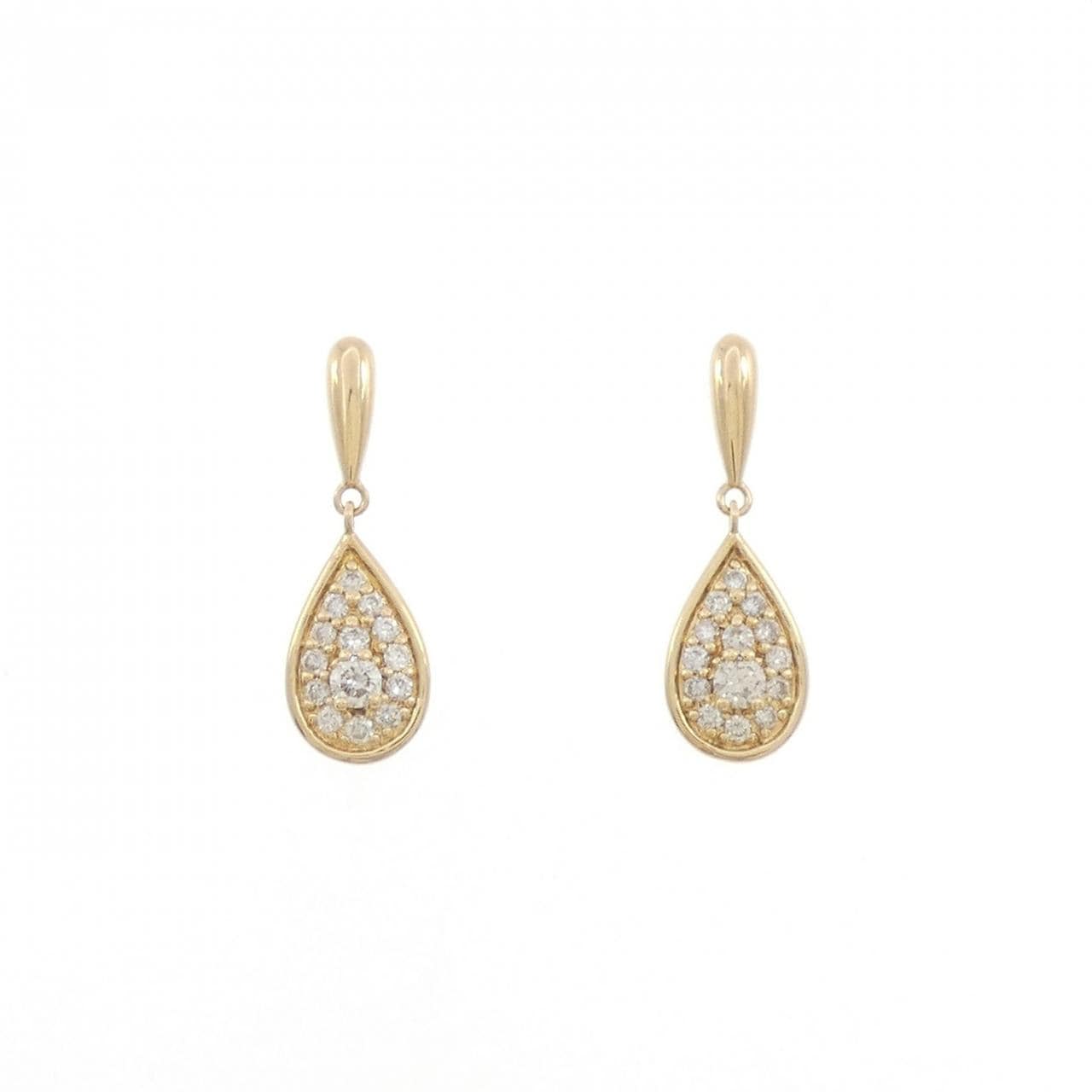 K18YG ダイヤモンド ピアス 0.16CT