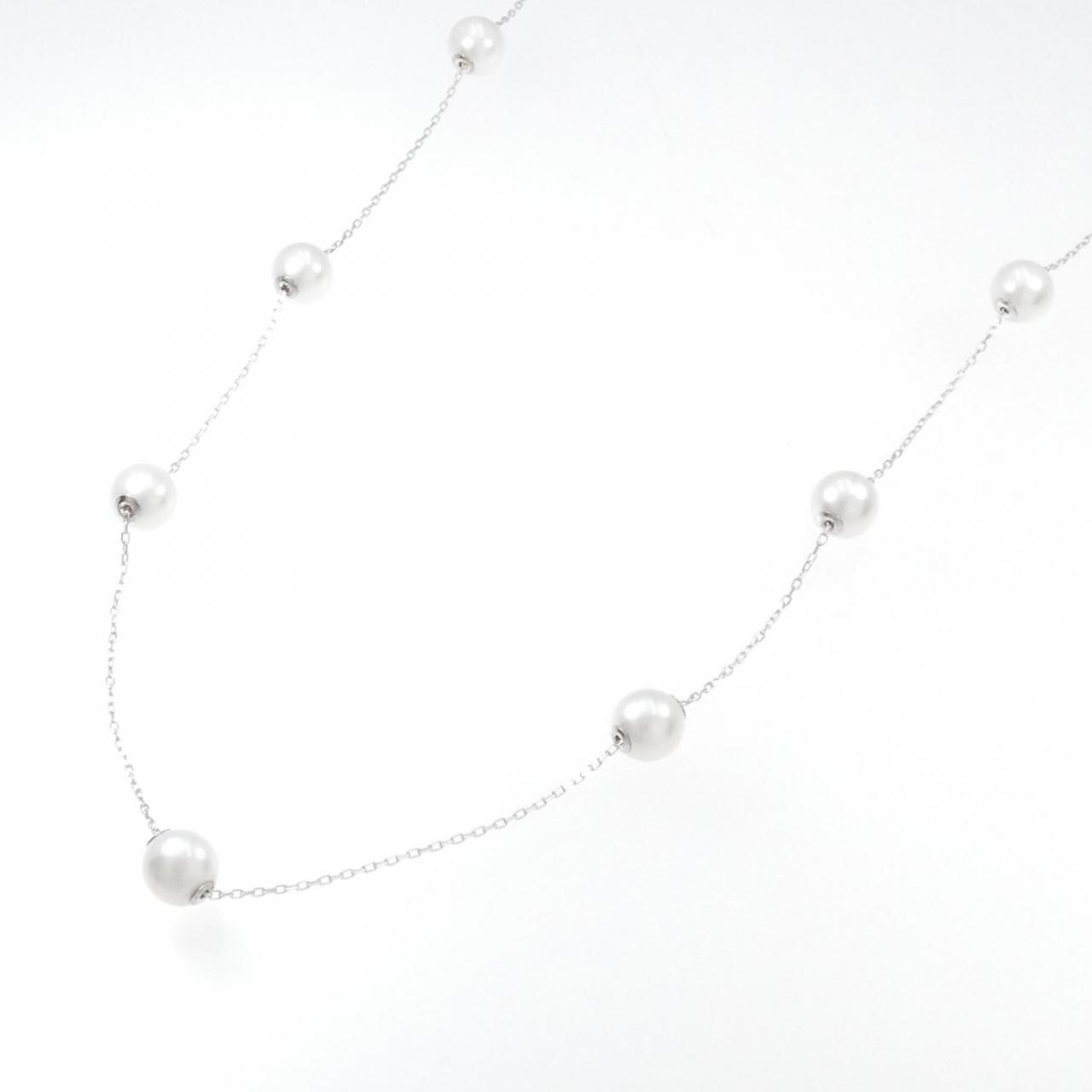 [BRAND NEW] K18WG Akoya pearl necklace 7.5-8mm