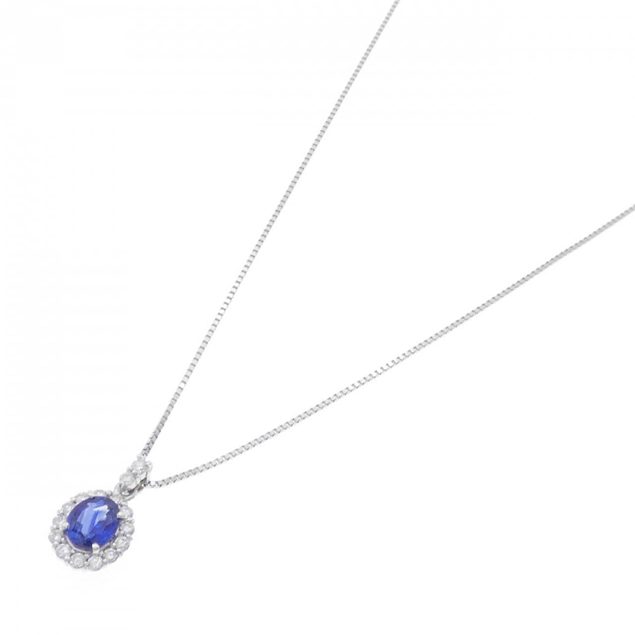 [BRAND NEW] PT Sapphire Necklace 0.47CT