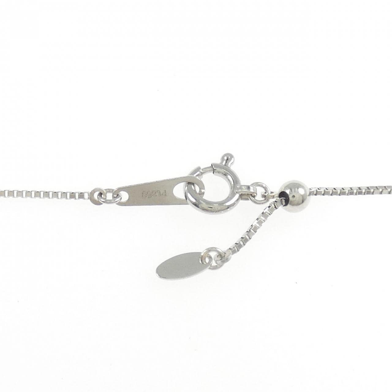 PT/PT850 フラワー ダイヤモンド ネックレス 0.50CT