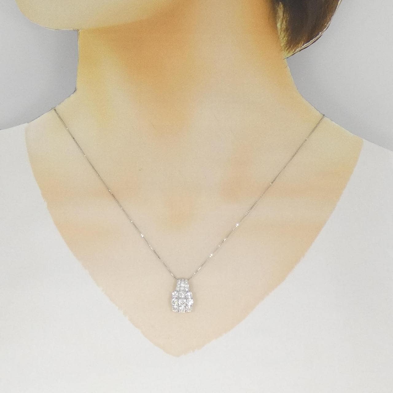 PT900/PT850 ダイヤモンド ネックレス 1.38CT