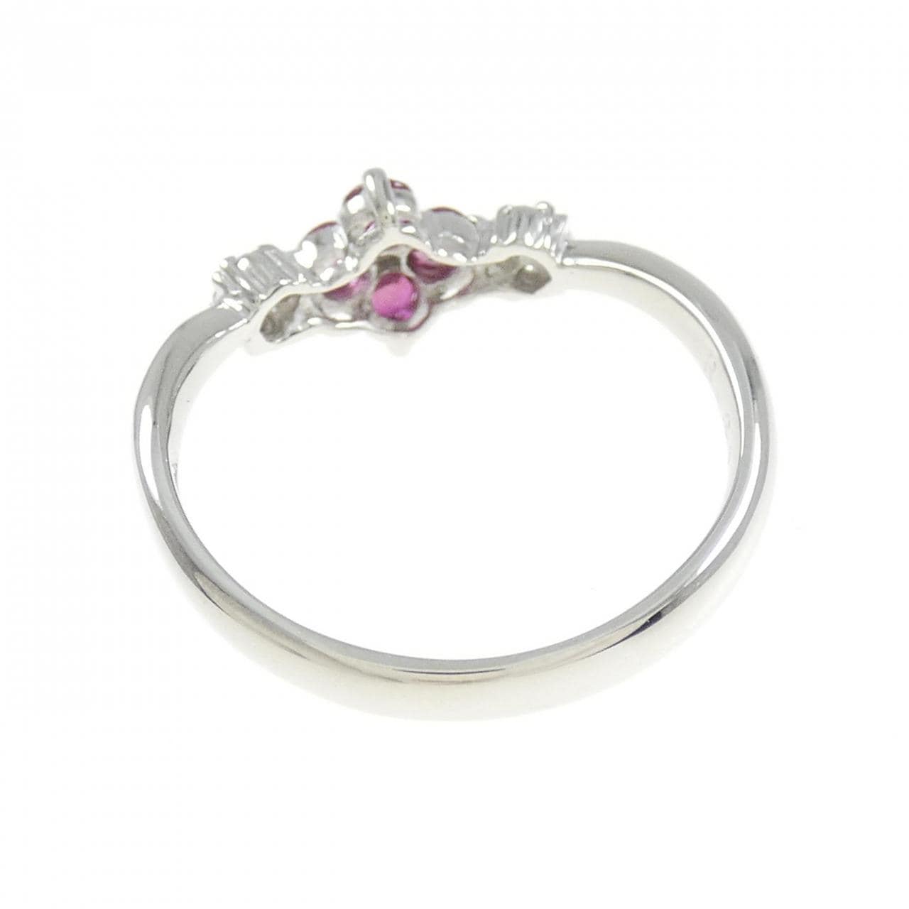 PT フラワー ルビー リング 0.29CT