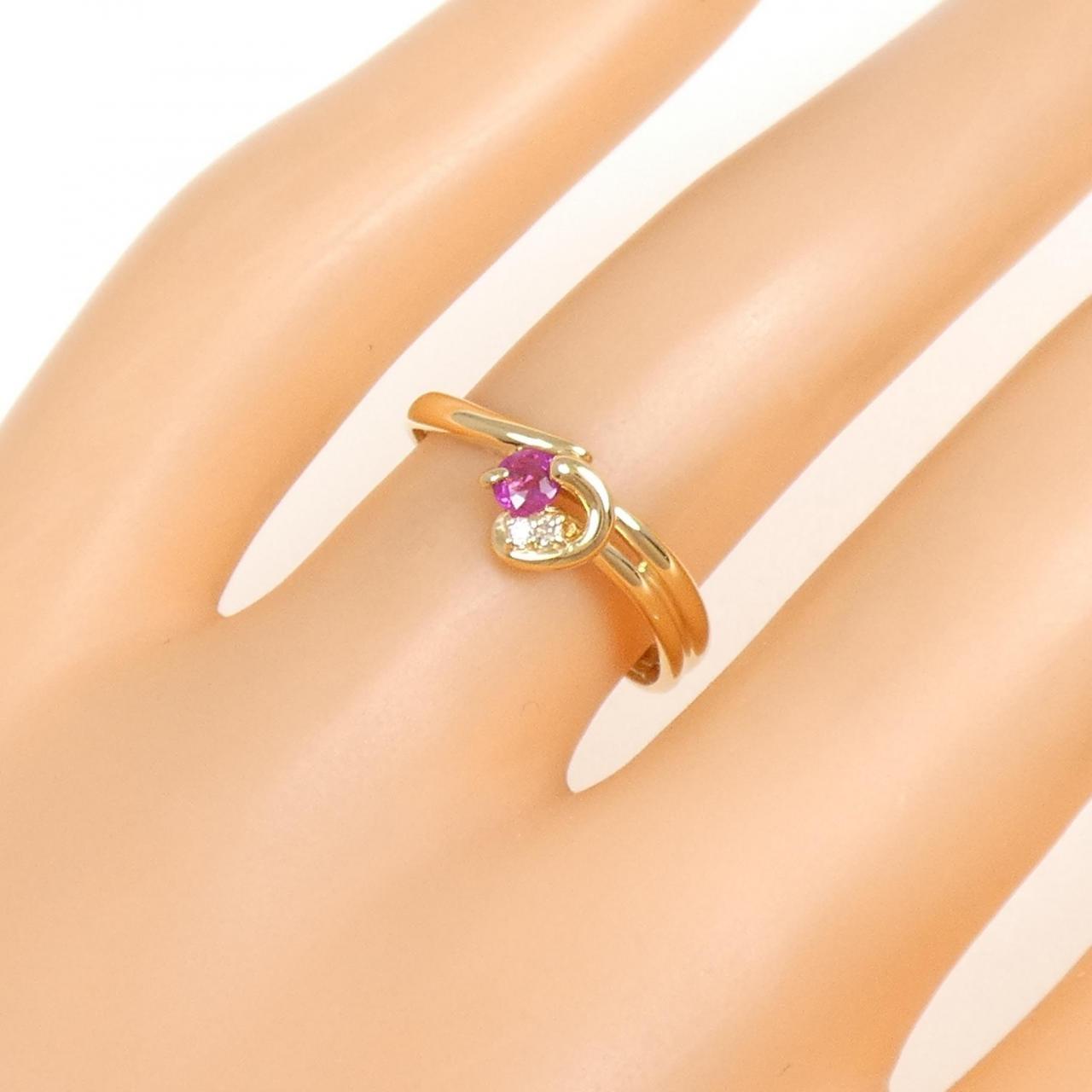 K18YG ルビー リング