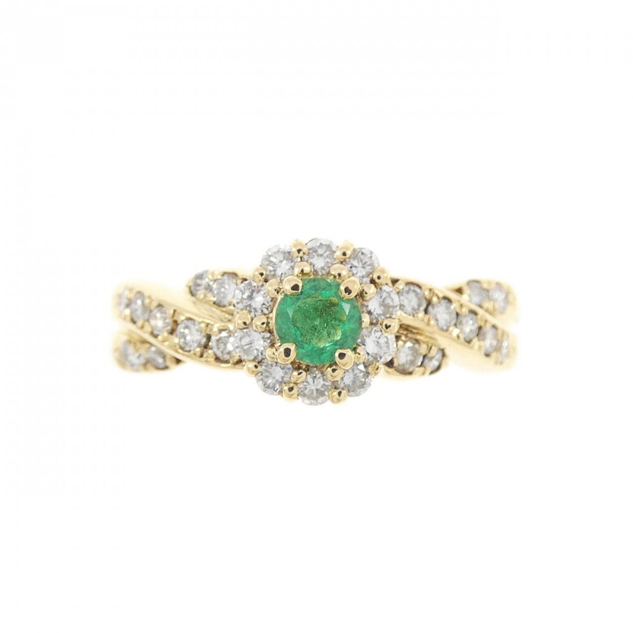 K18YG エメラルド リング 0.16CT