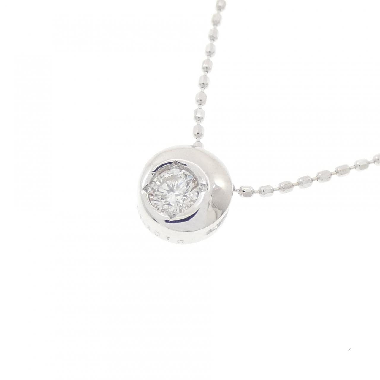 K18WG ダイヤモンド ネックレス 0.10CT