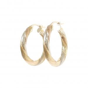 K18スリーカラー フープ ピアス